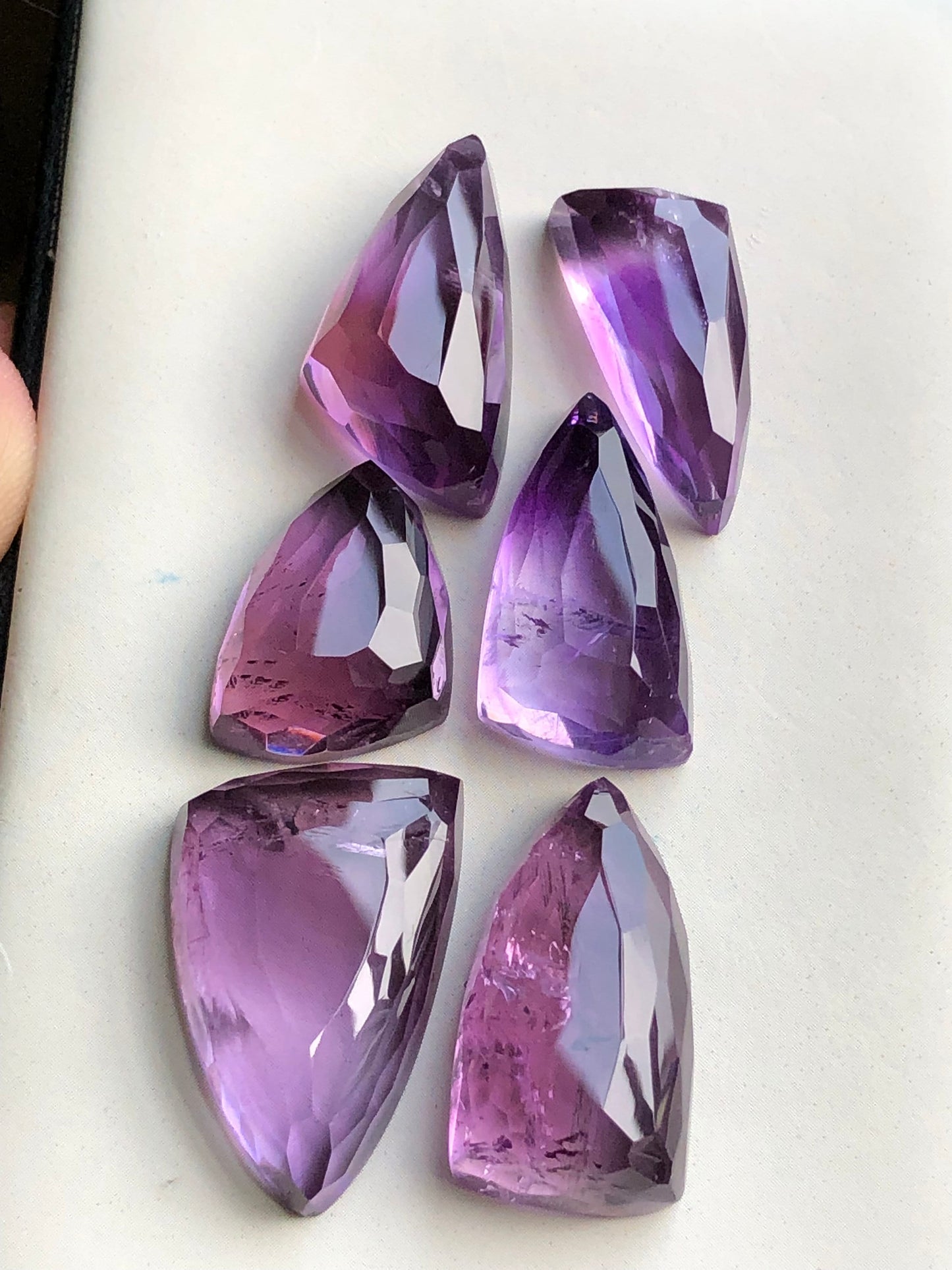 Natural amythyst rose cuts lot 98.20 carats