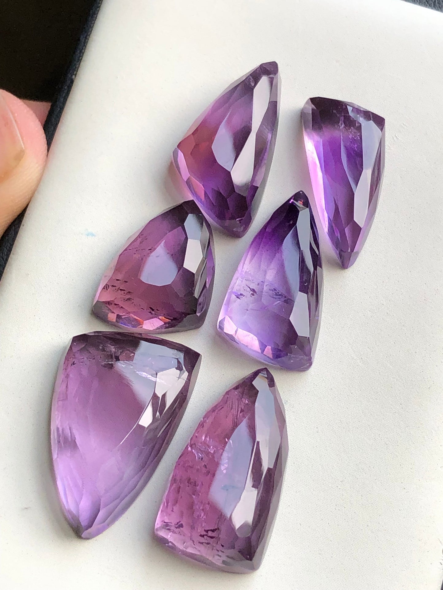 Natural amythyst rose cuts lot 98.20 carats