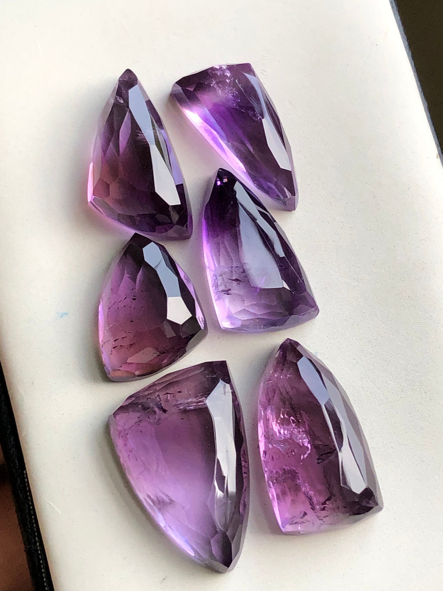 Natural amythyst rose cuts lot 98.20 carats