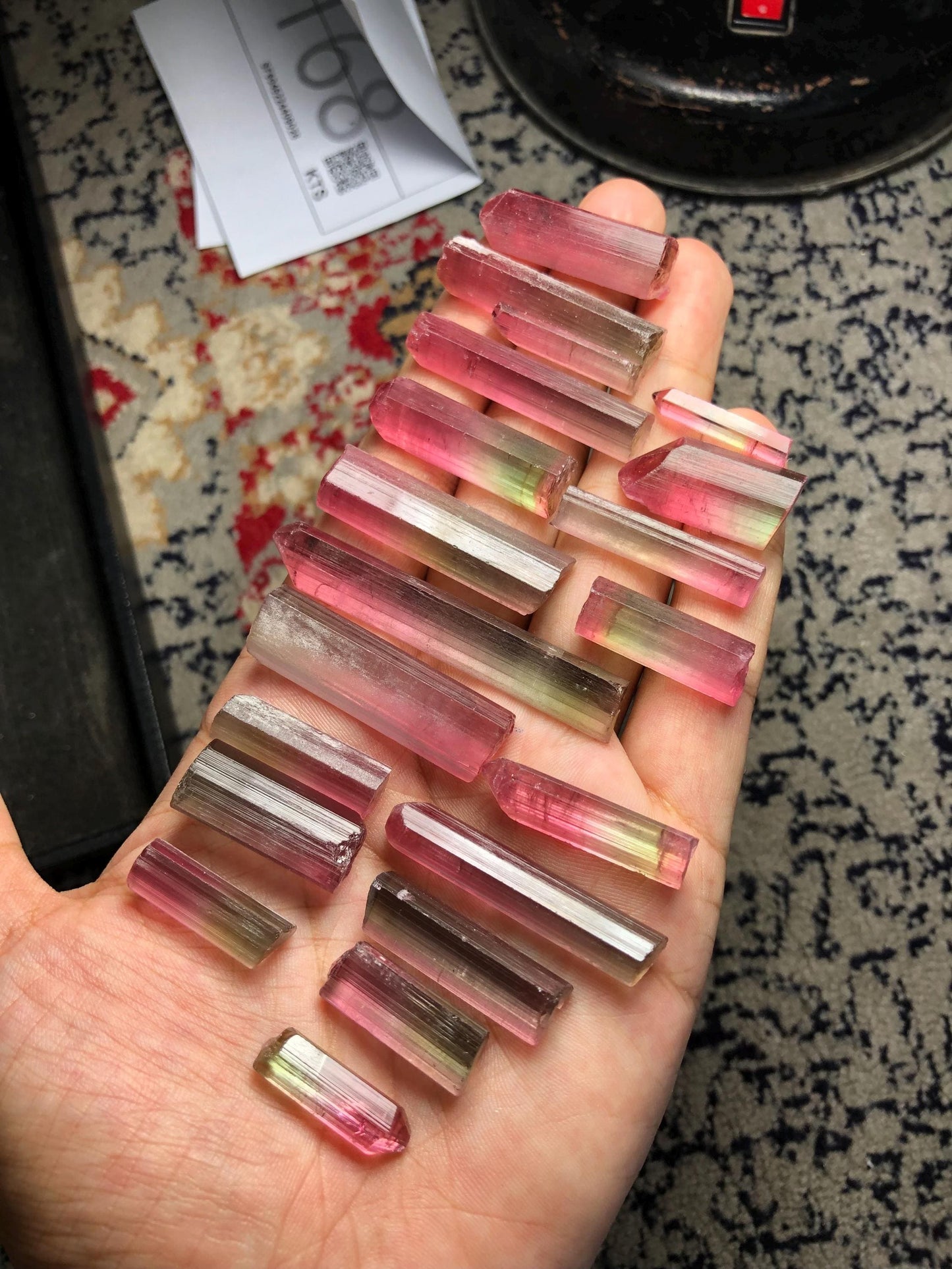 106 grams top quality facet grade tourmaline crystals