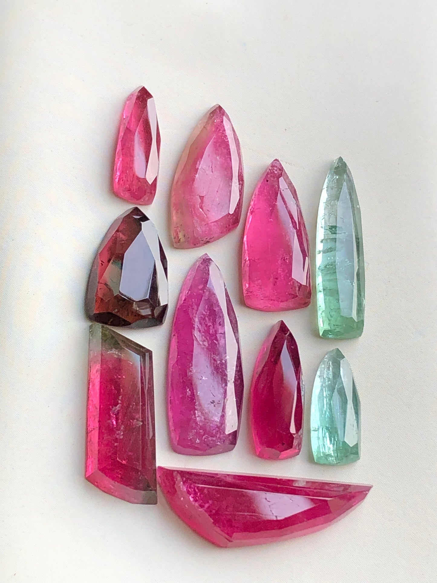 Natural tourmaline rose cuts lot origin Afghanistan kunar mines 50 carats