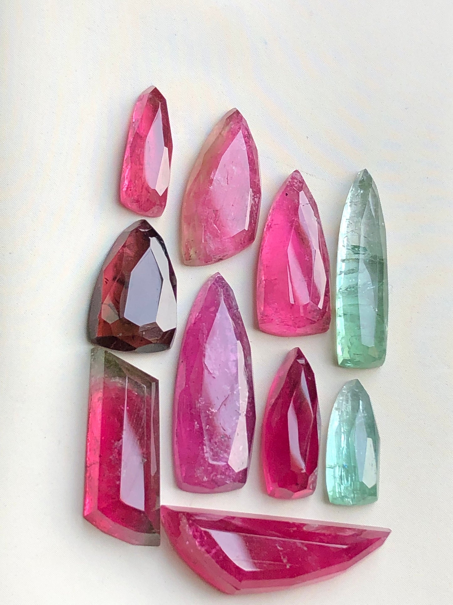 Natural tourmaline rose cuts lot origin Afghanistan kunar mines 50 carats