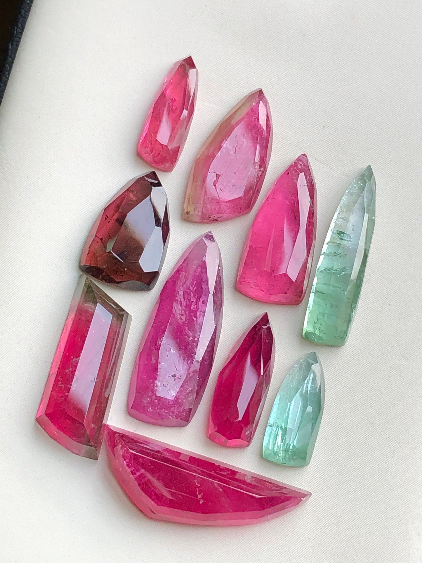 Natural tourmaline rose cuts lot origin Afghanistan kunar mines 50 carats