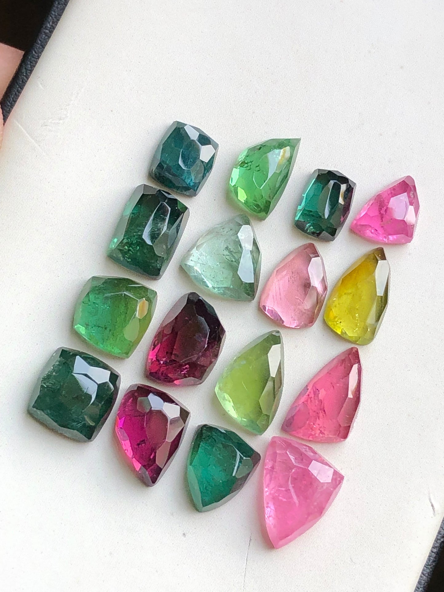 Multi colours tourmaline rose cuts lot origin Afghanistan kunar mines 40 carats