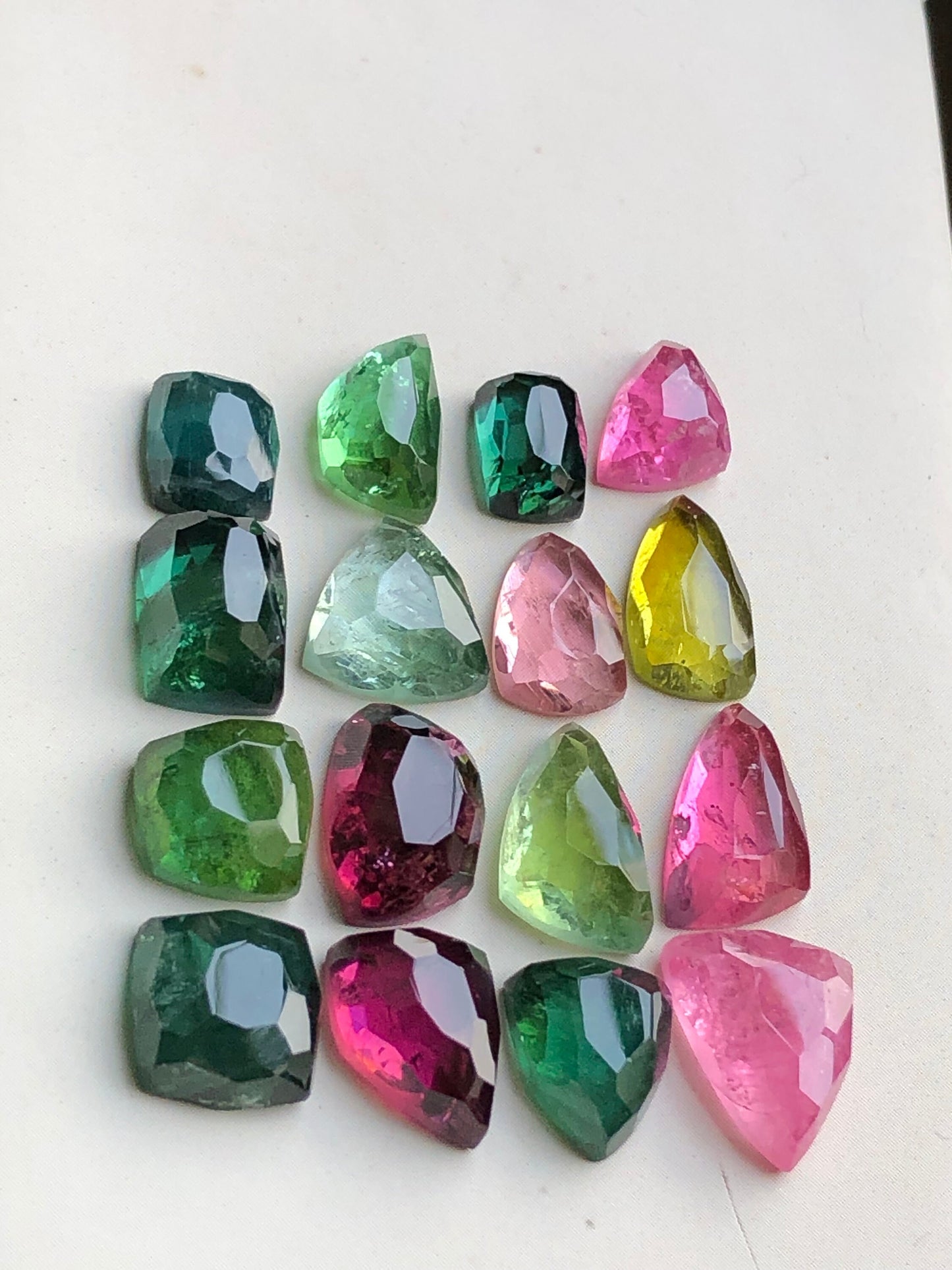 Multi colours tourmaline rose cuts lot origin Afghanistan kunar mines 40 carats