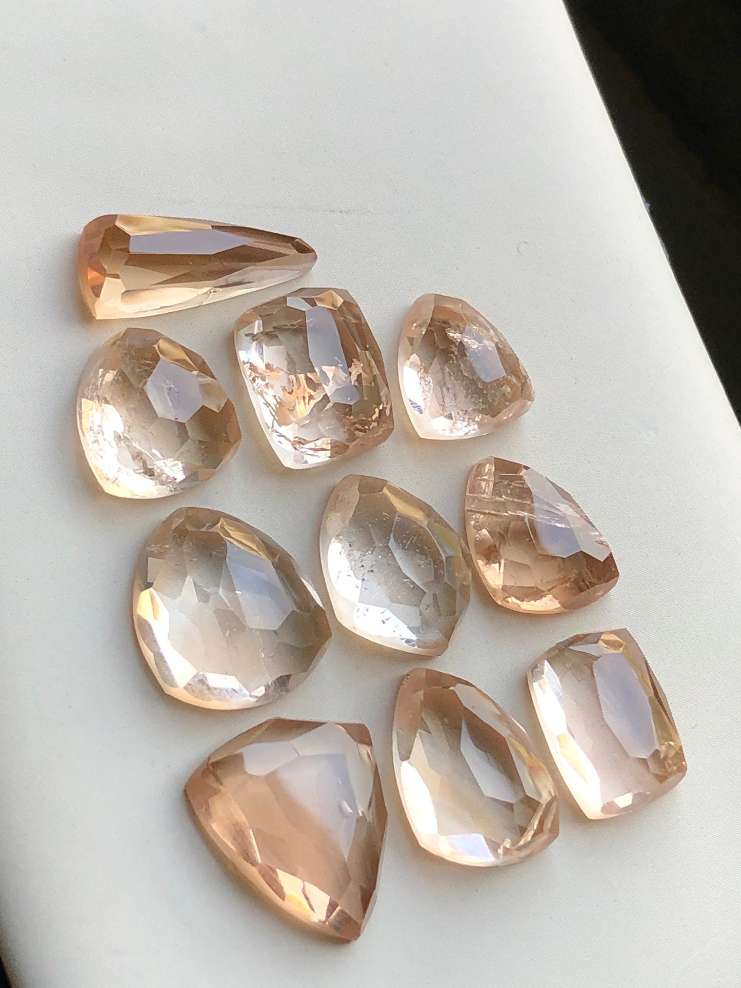 Natural topaz rose cuts lot 62.90 carats