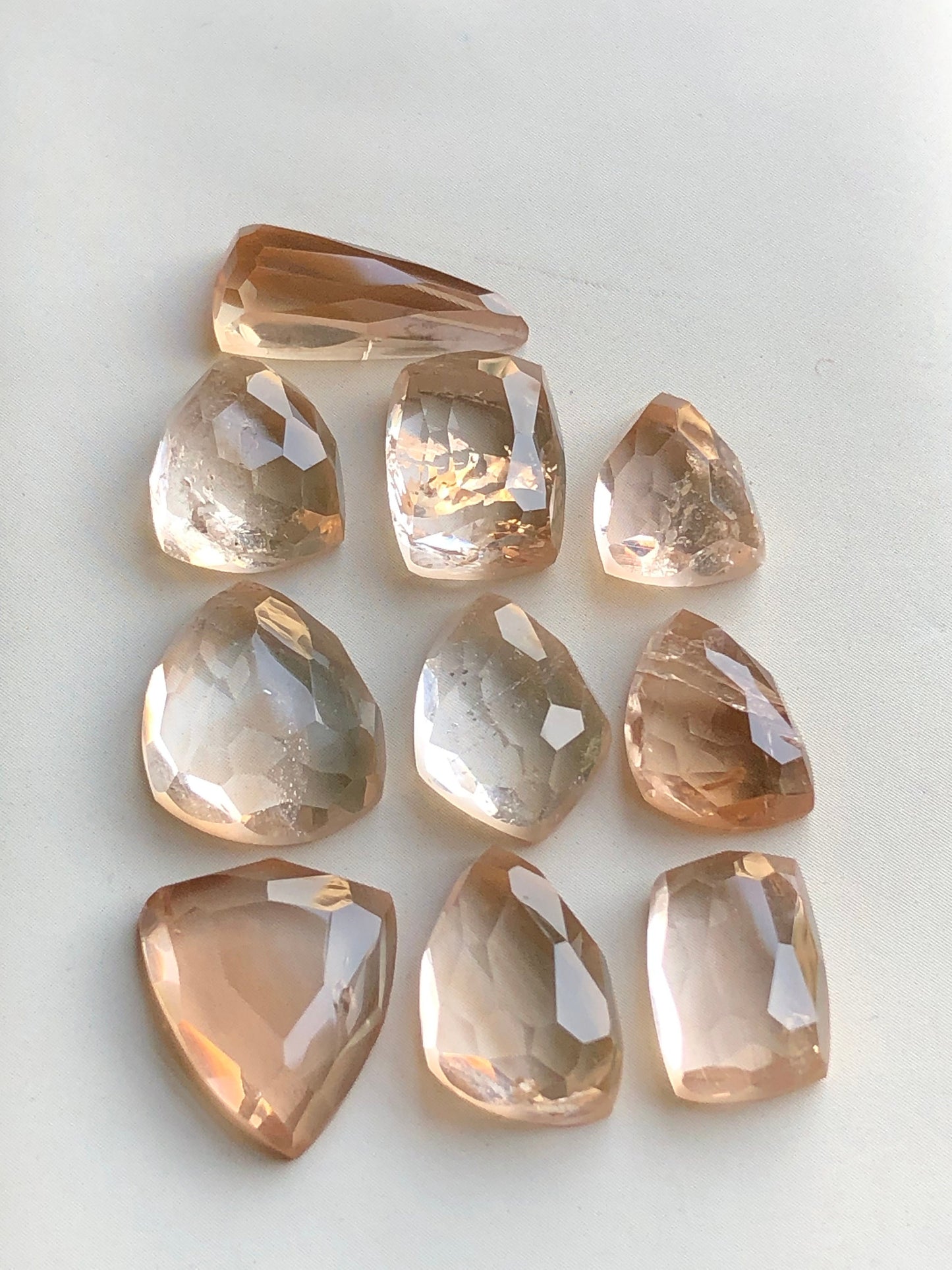 Natural topaz rose cuts lot 62.90 carats