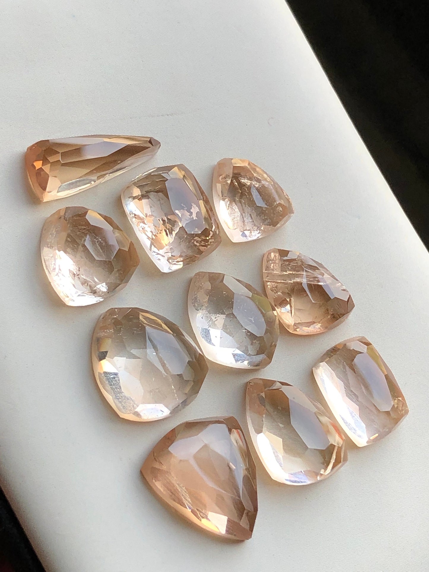 Natural topaz rose cuts lot 62.90 carats