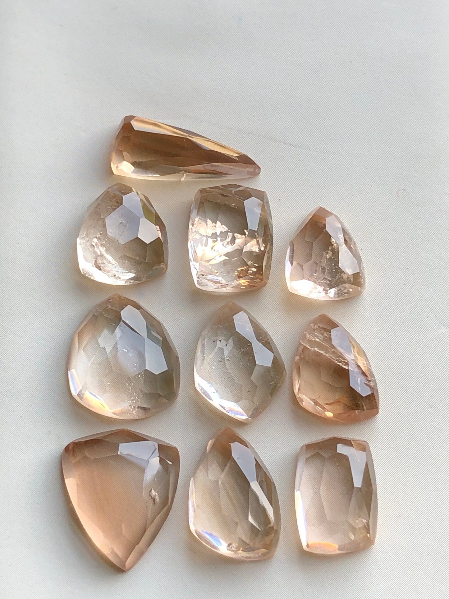 Natural topaz rose cuts lot 62.90 carats