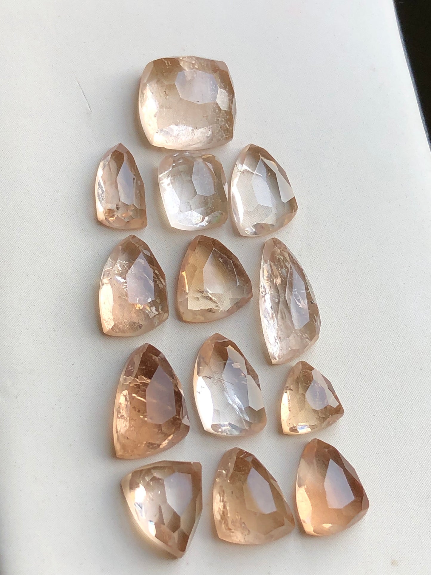 Natural topaz rose cuts lot 56.20 carats