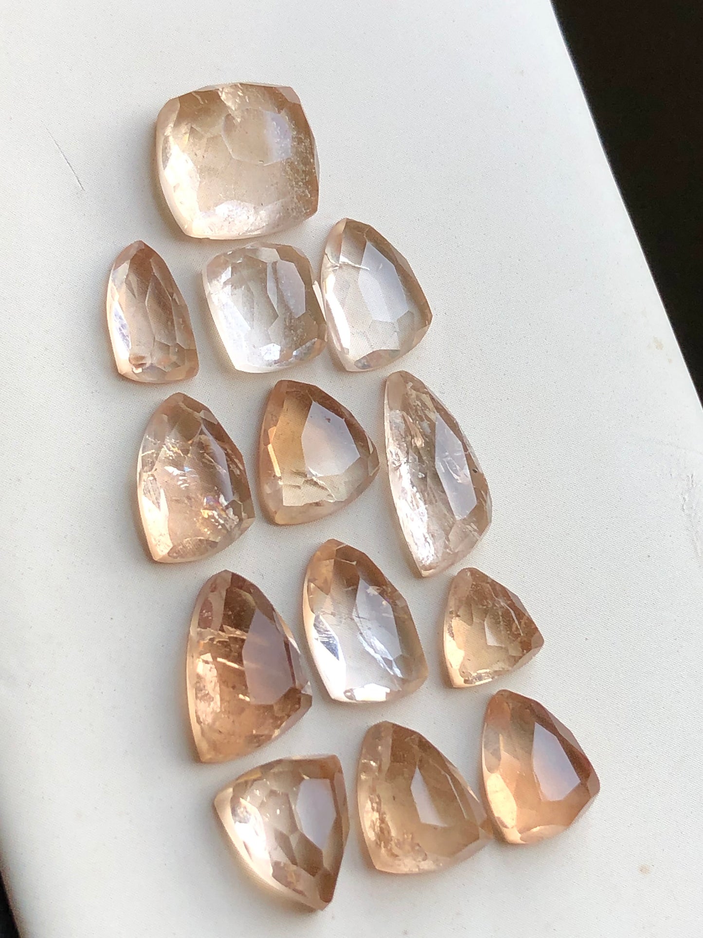 Natural topaz rose cuts lot 56.20 carats