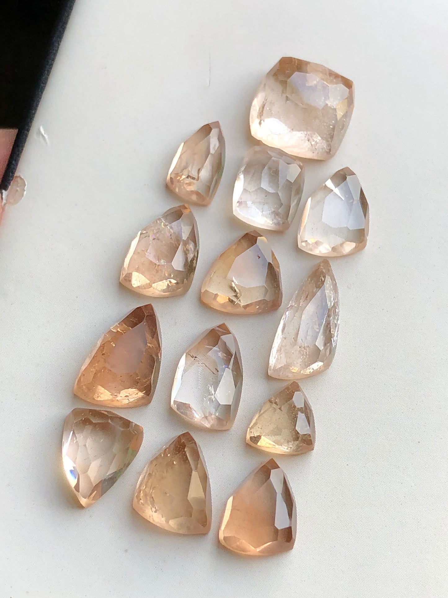 Natural topaz rose cuts lot 56.20 carats