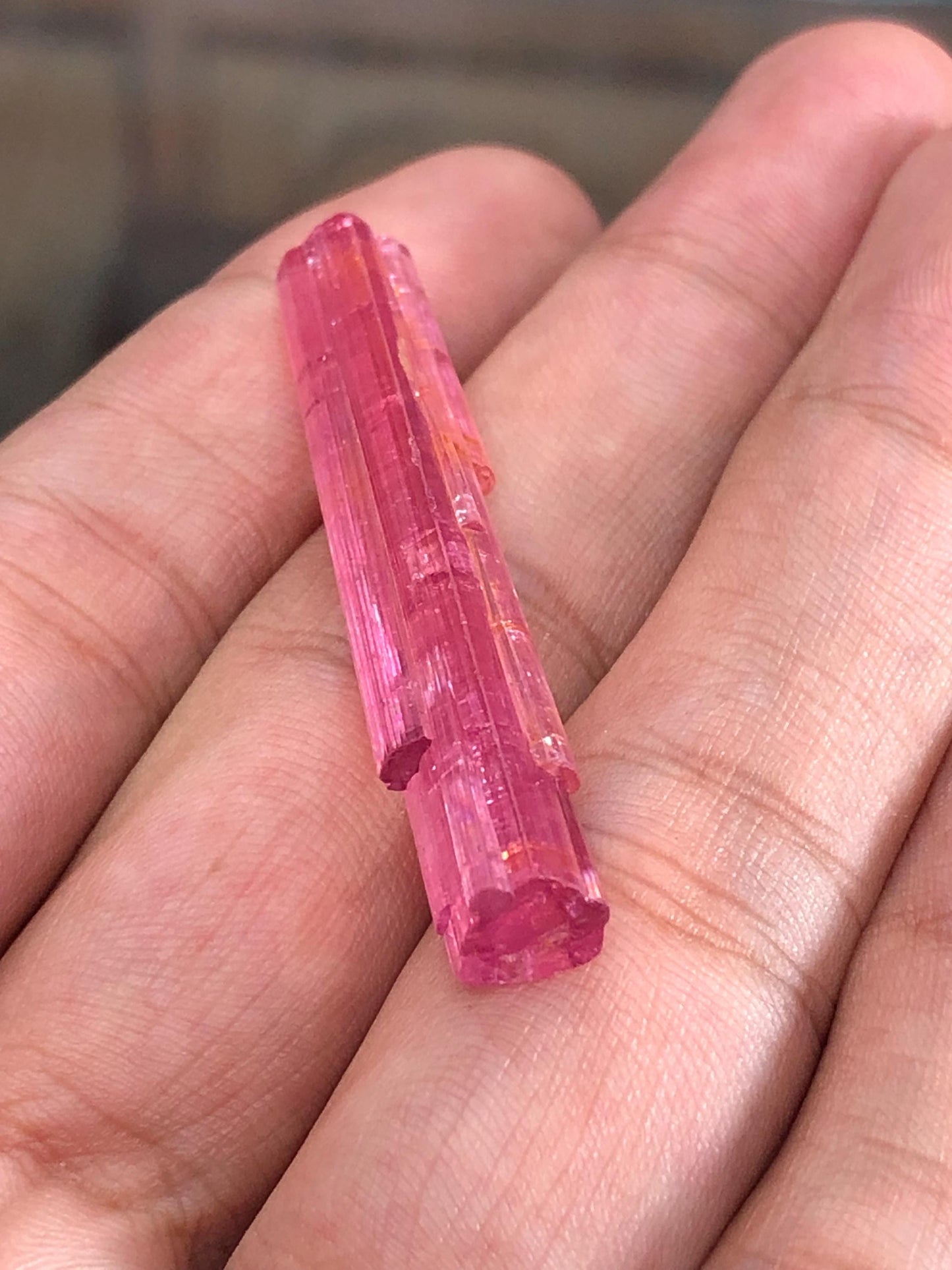 5.20 gram natural pink tourmaline crystal