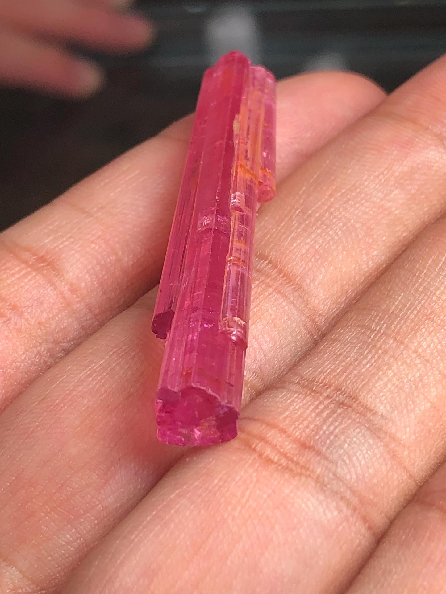 5.20 gram natural pink tourmaline crystal