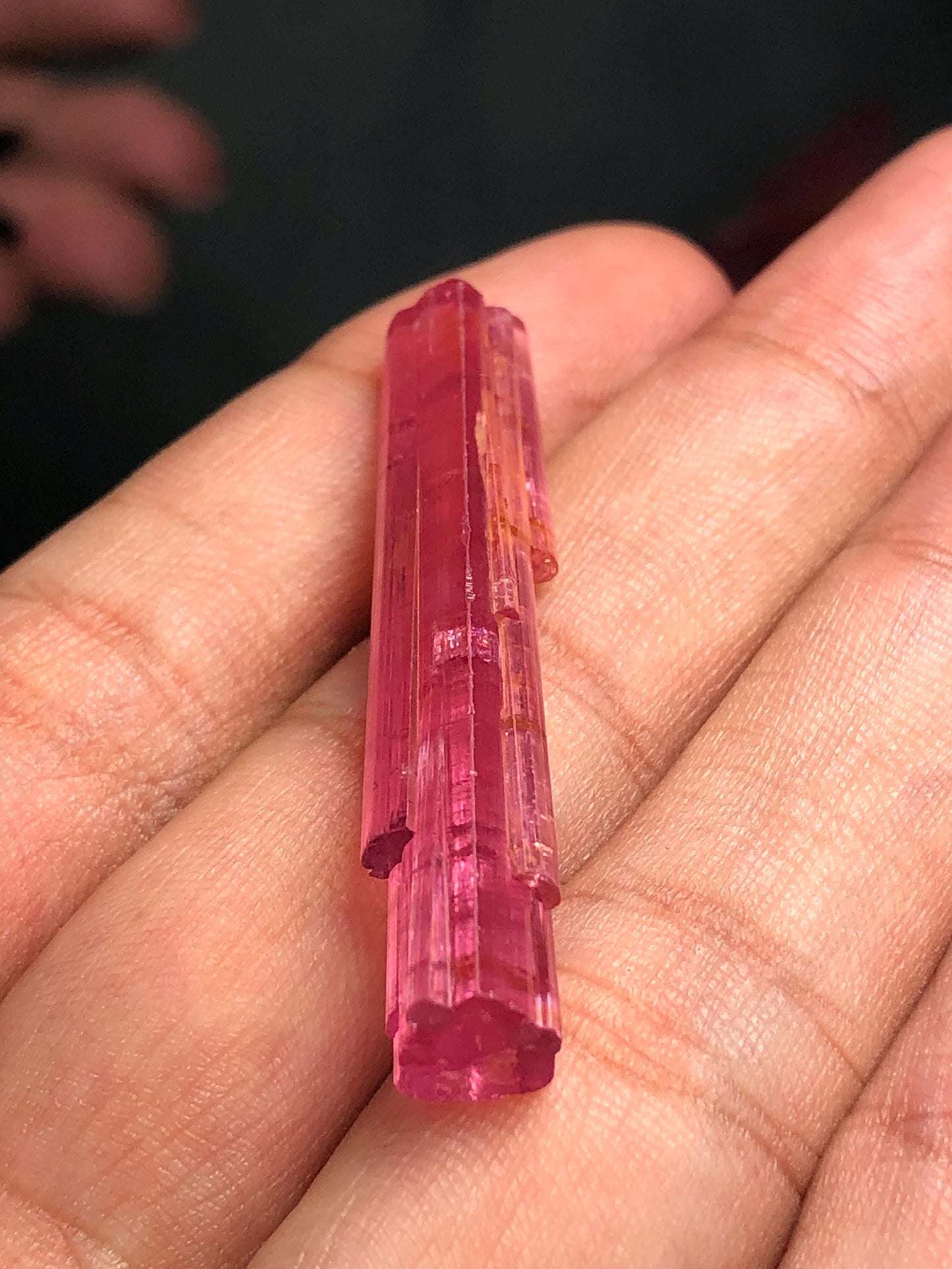 5.20 gram natural pink tourmaline crystal