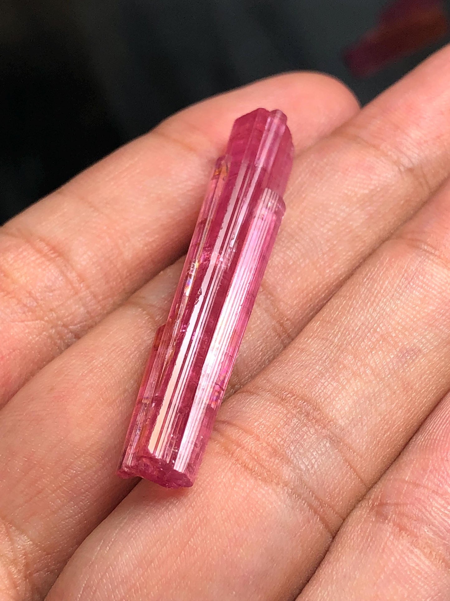 5.20 gram natural pink tourmaline crystal