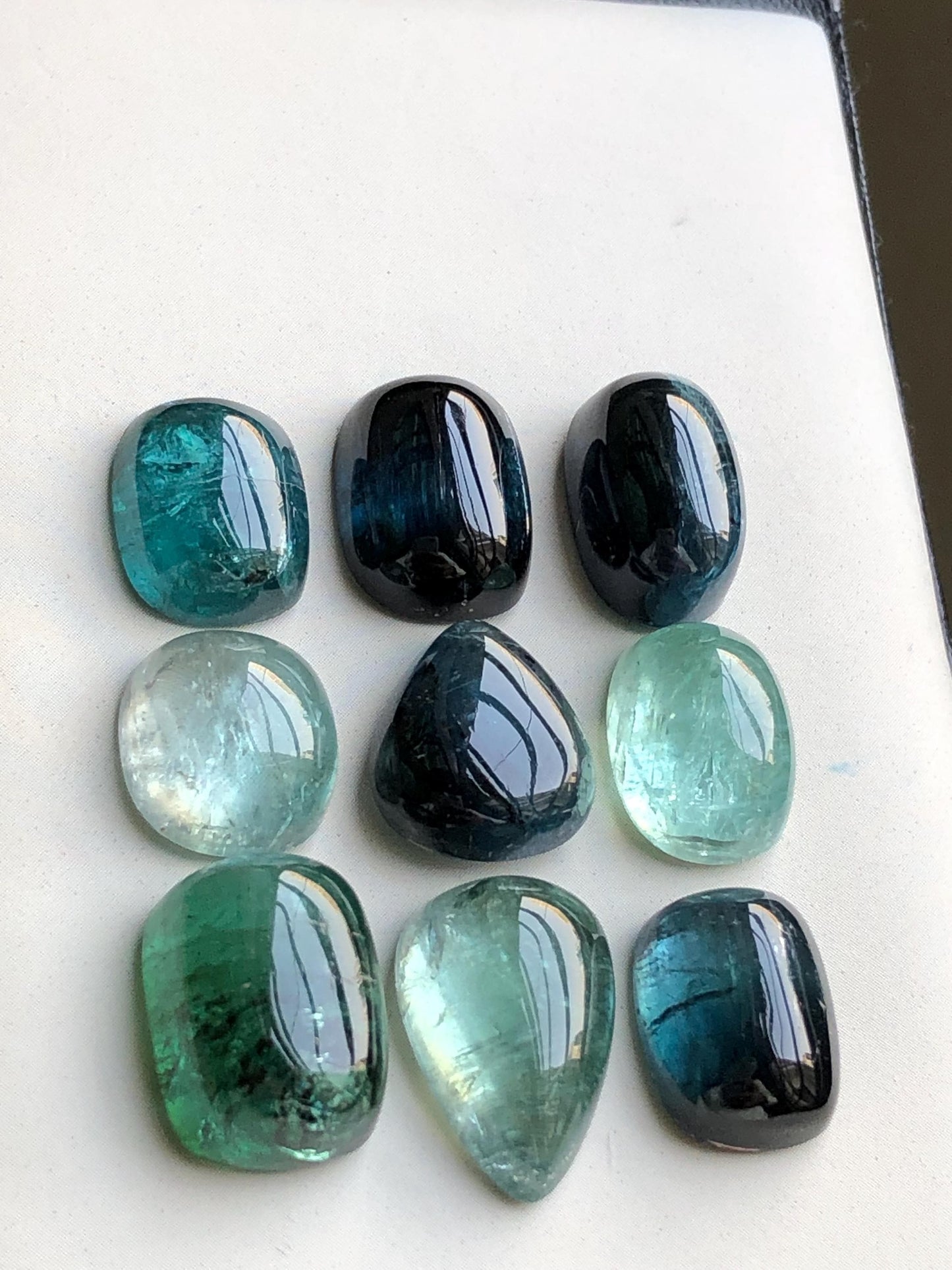 Natural tourmaline cabochons lot origin Afghanistan kunar mines 74.30 carats