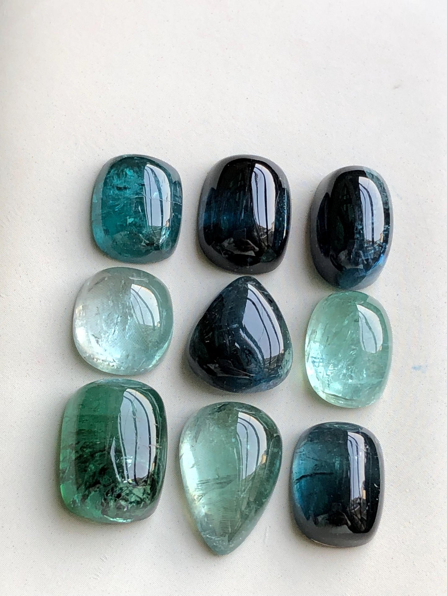 Natural tourmaline cabochons lot origin Afghanistan kunar mines 74.30 carats