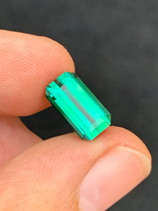 3.60 carat green tourmaline origin Afghanistan dimension:12*6.5*6mm