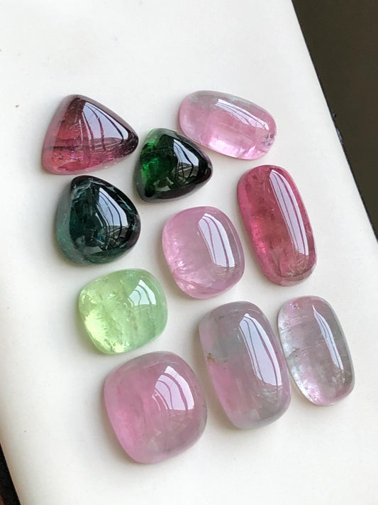 Natural tourmaline cabochons lot origin Afghanistan kunar mines 83.55 carats