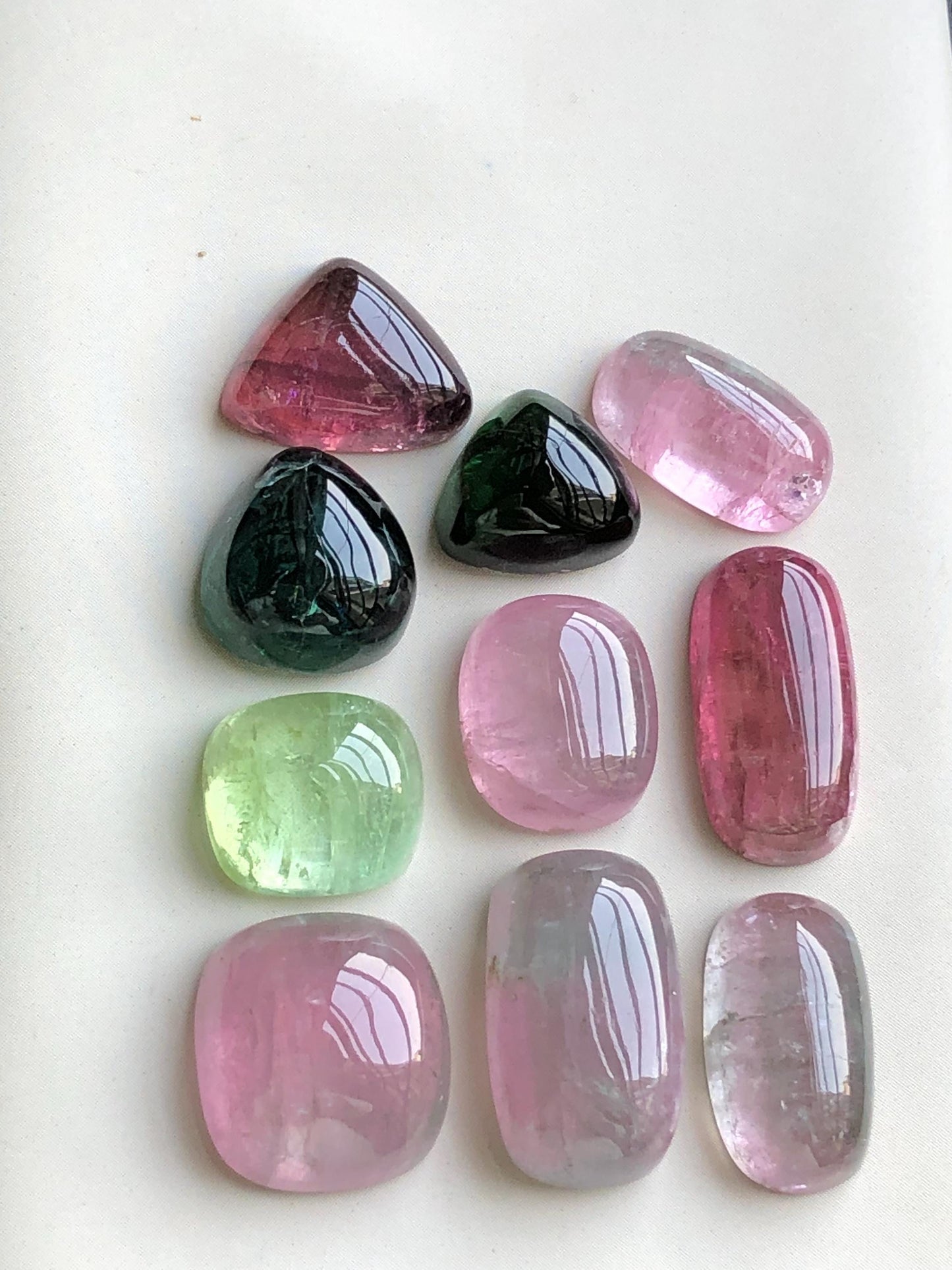 Natural tourmaline cabochons lot origin Afghanistan kunar mines 83.55 carats