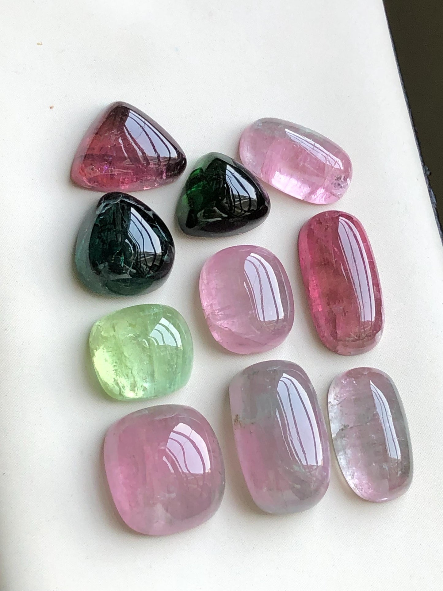 Natural tourmaline cabochons lot origin Afghanistan kunar mines 83.55 carats