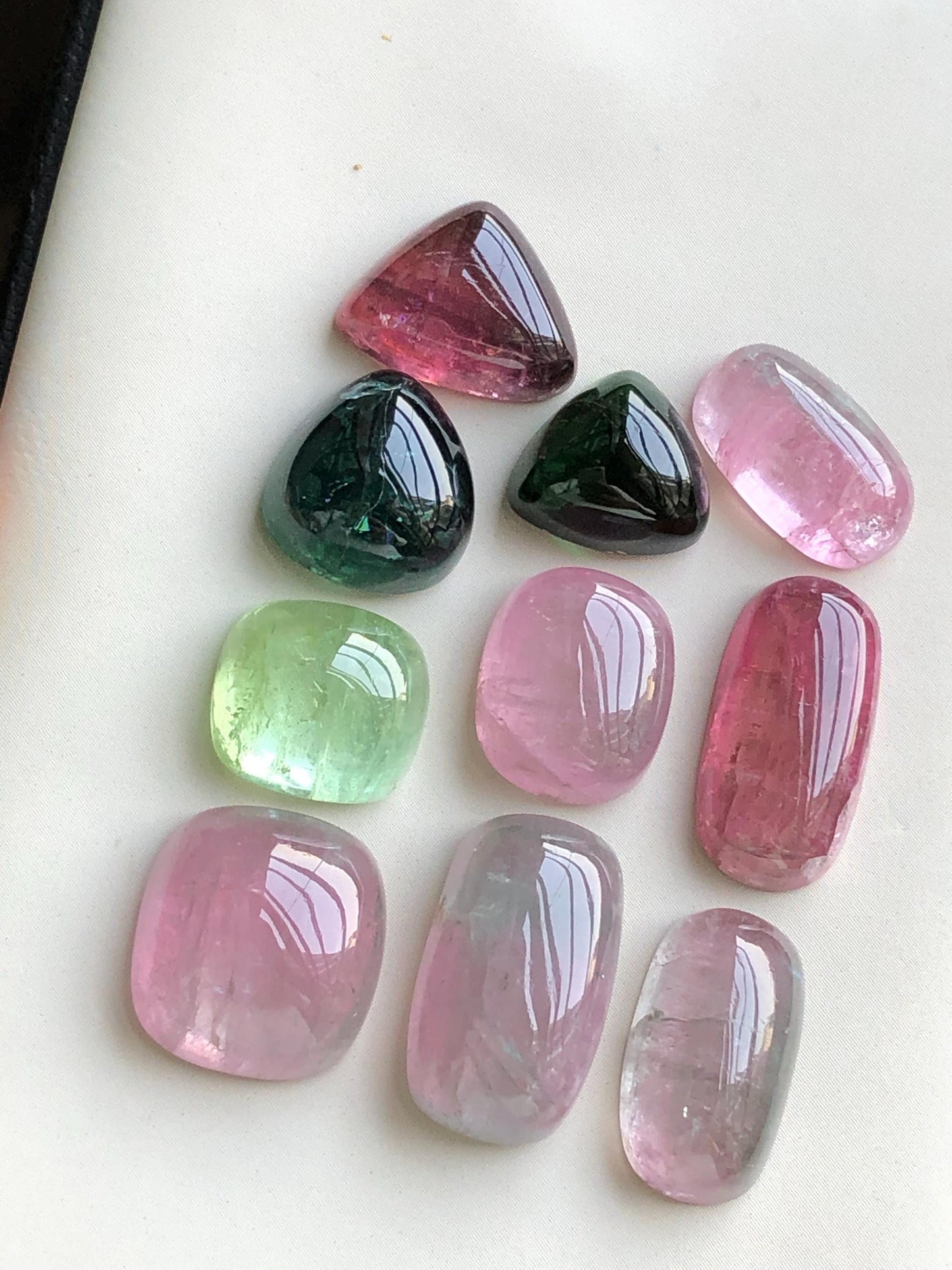 Natural tourmaline cabochons lot origin Afghanistan kunar mines 83.55 carats