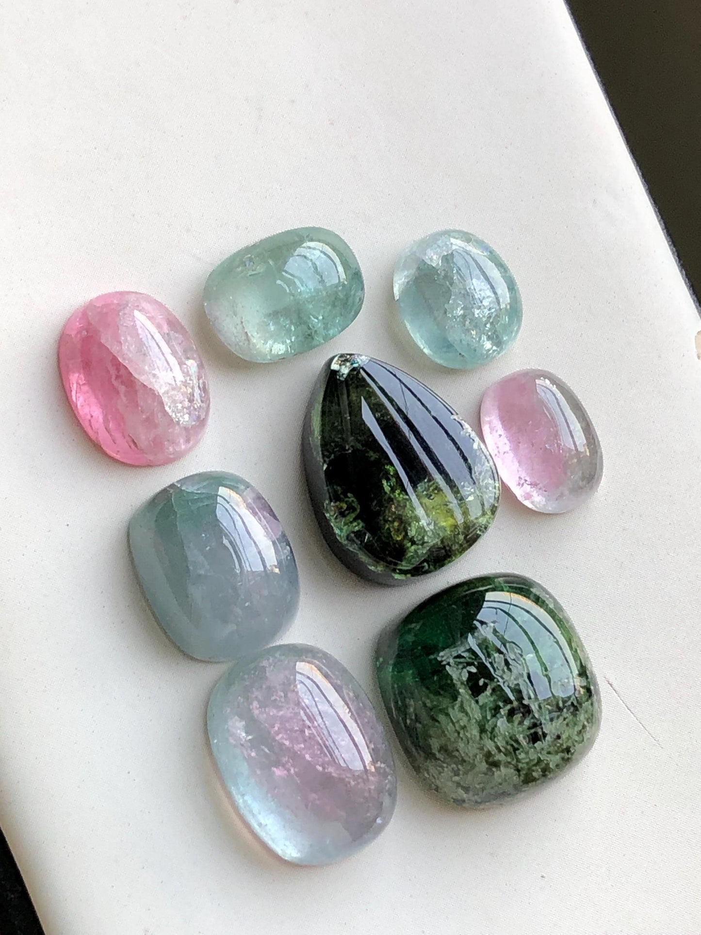 Natural tourmaline cabochons lot origin Afghanistan kunar mines 65.40 carats