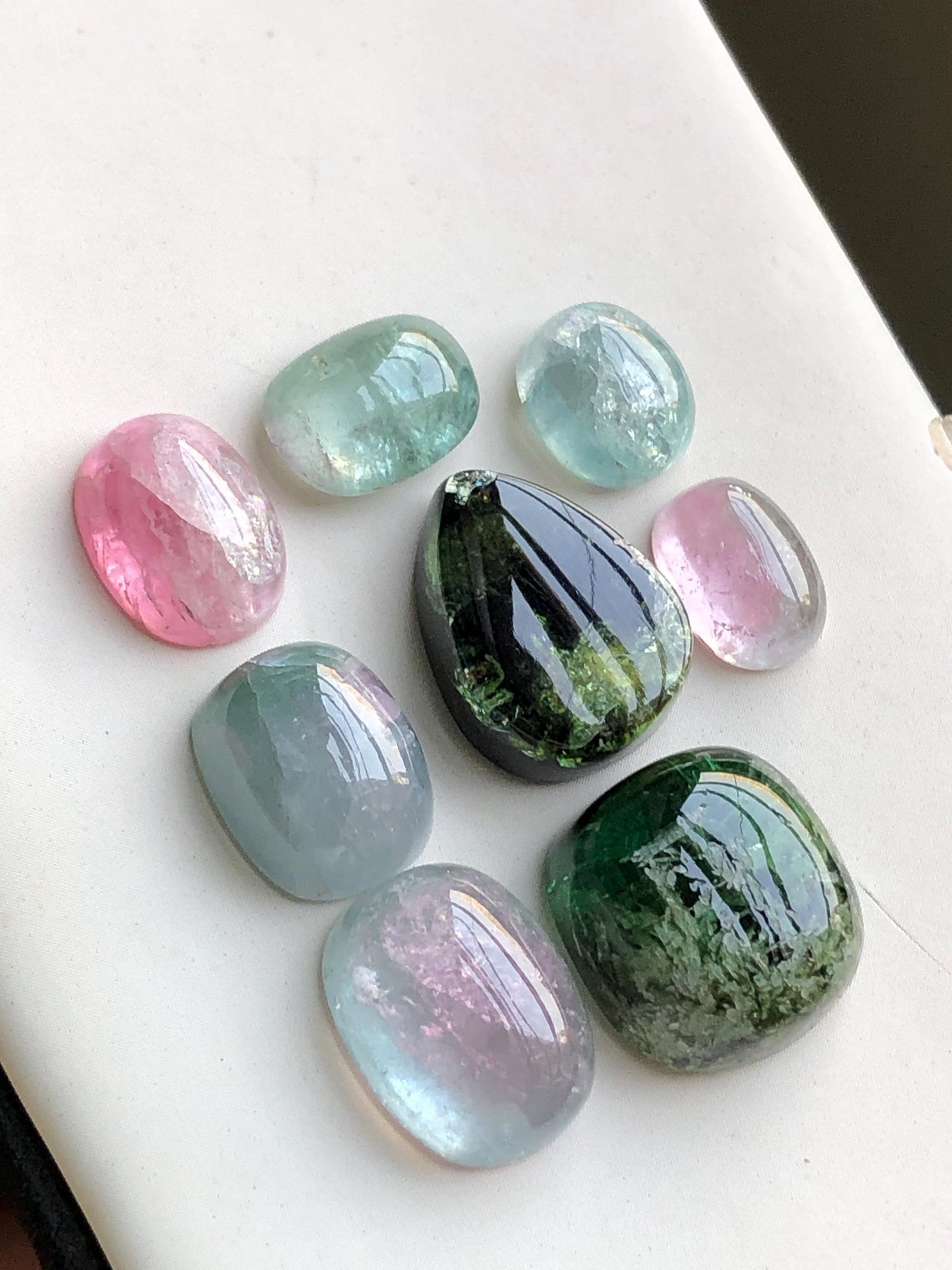 Natural tourmaline cabochons lot origin Afghanistan kunar mines 65.40 carats