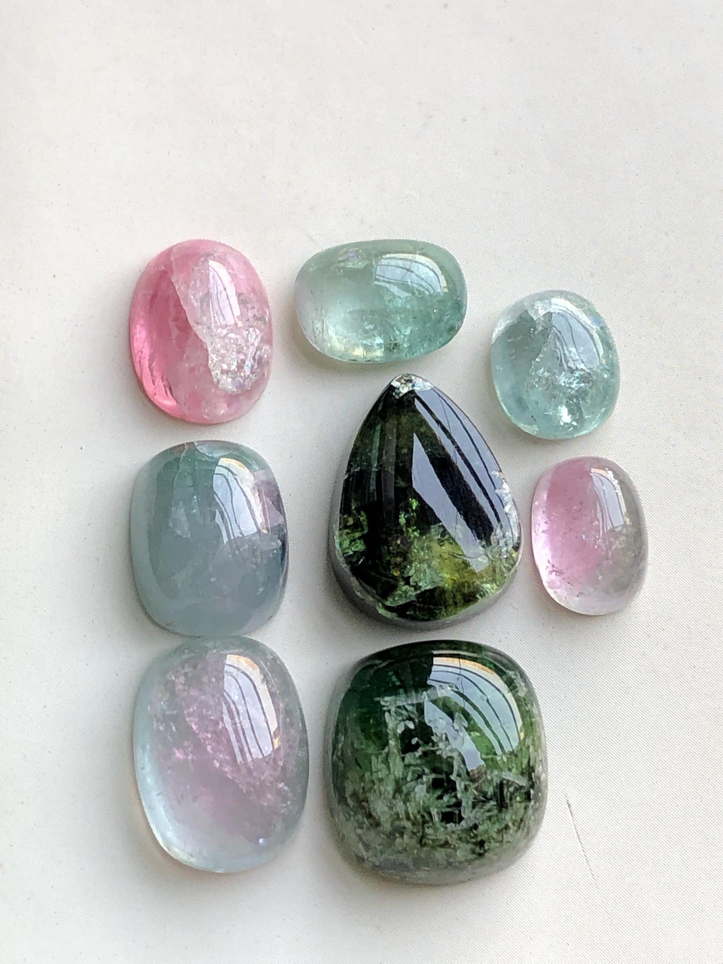 Natural tourmaline cabochons lot origin Afghanistan kunar mines 65.40 carats