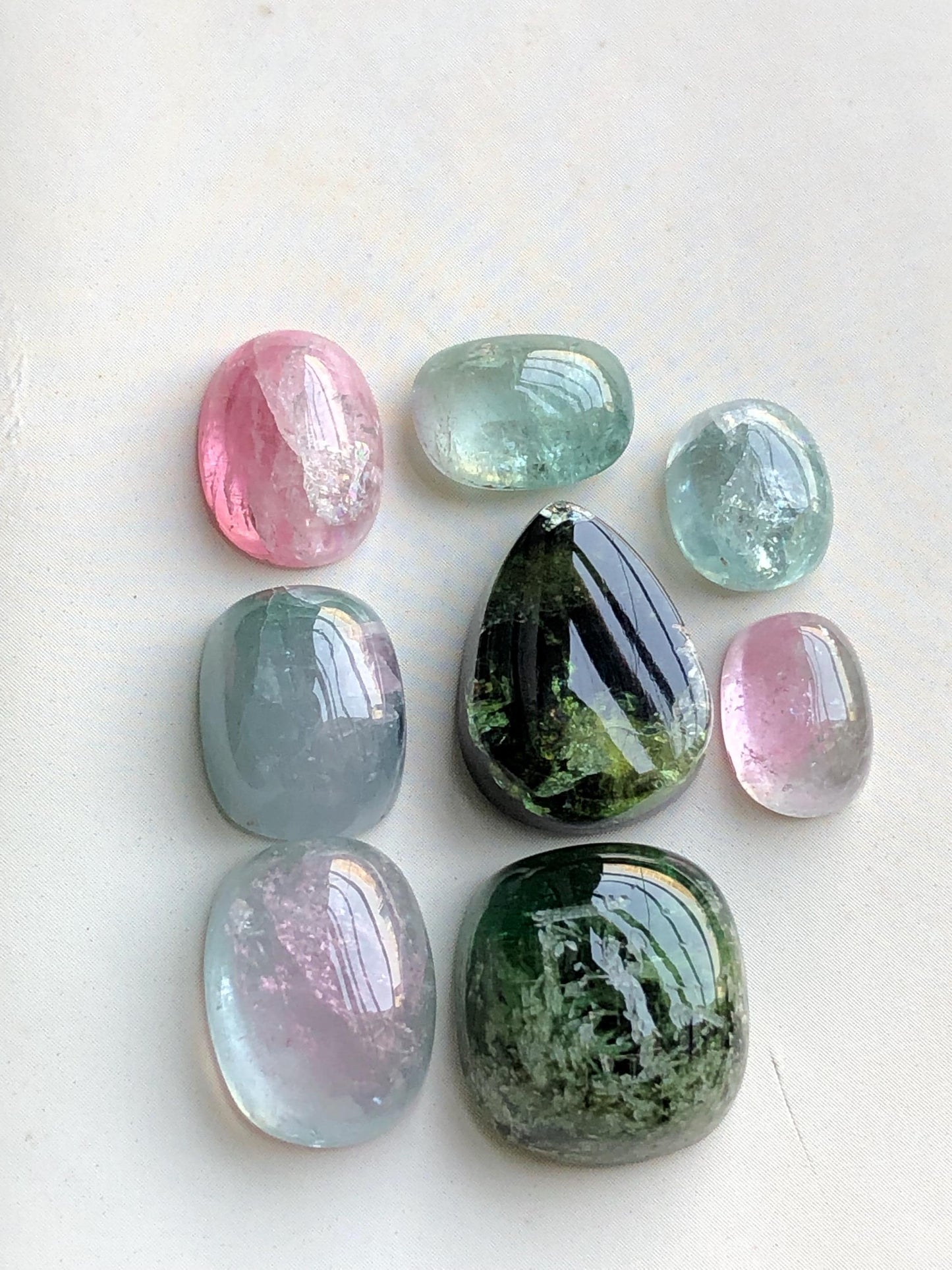 Natural tourmaline cabochons lot origin Afghanistan kunar mines 65.40 carats