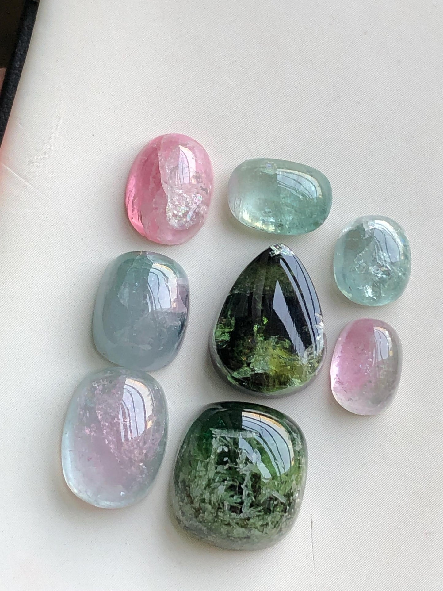 Natural tourmaline cabochons lot origin Afghanistan kunar mines 65.40 carats