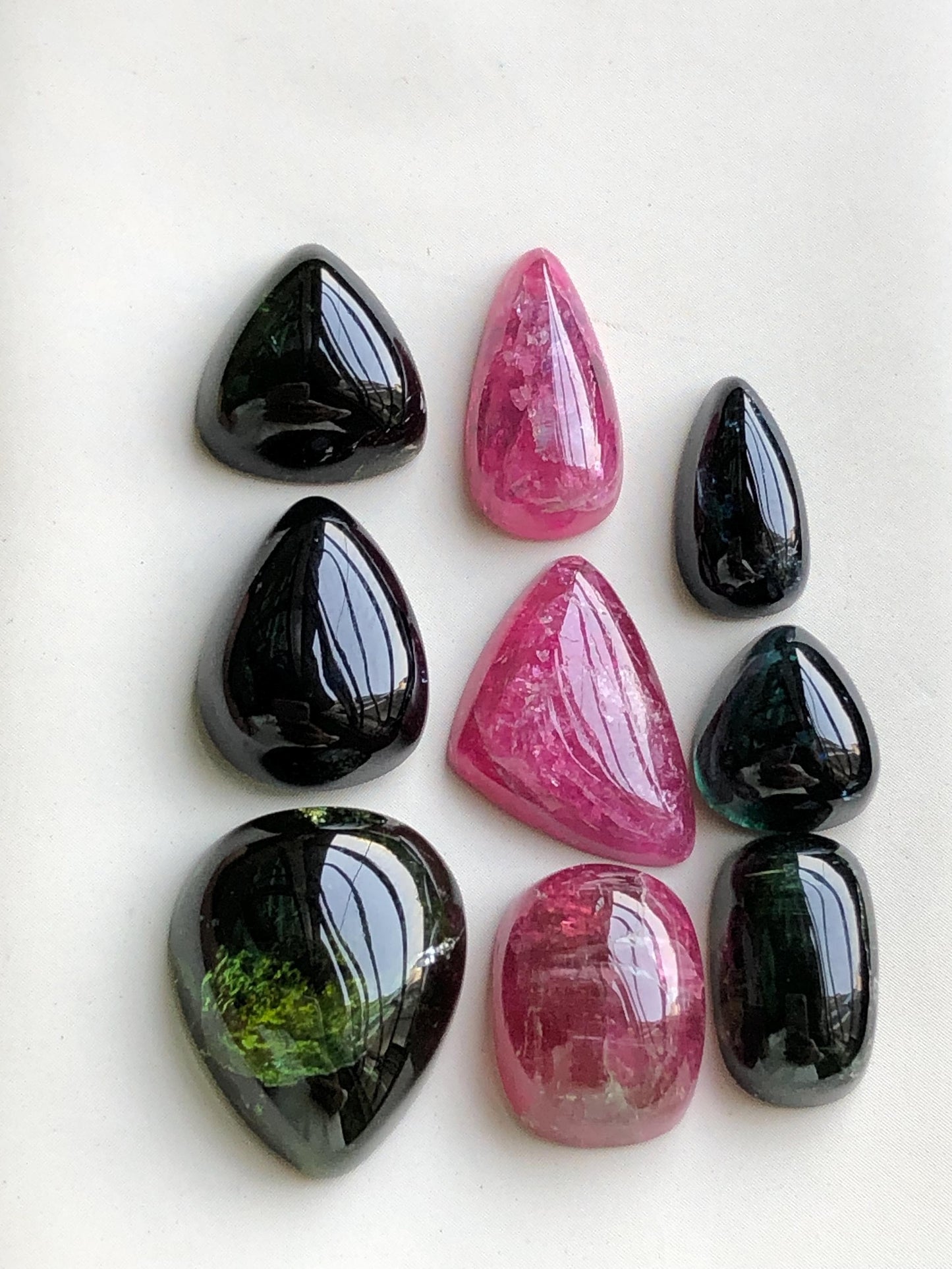 Natural tourmaline cabochons lot origin Afghanistan kunar mines 69.85 carats