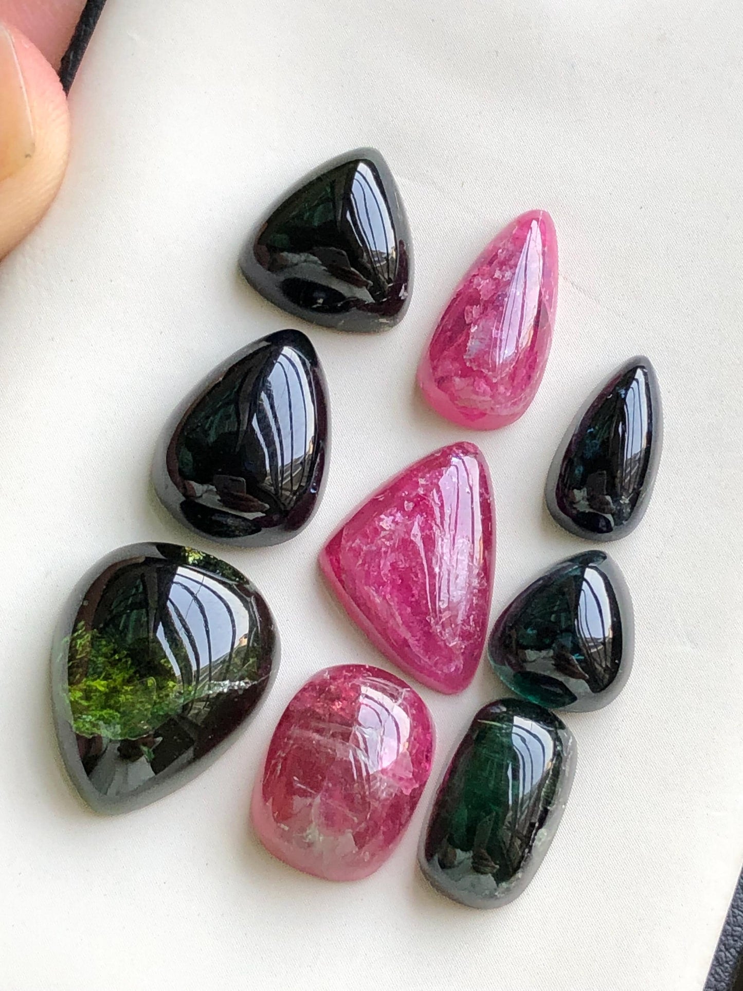 Natural tourmaline cabochons lot origin Afghanistan kunar mines 69.85 carats