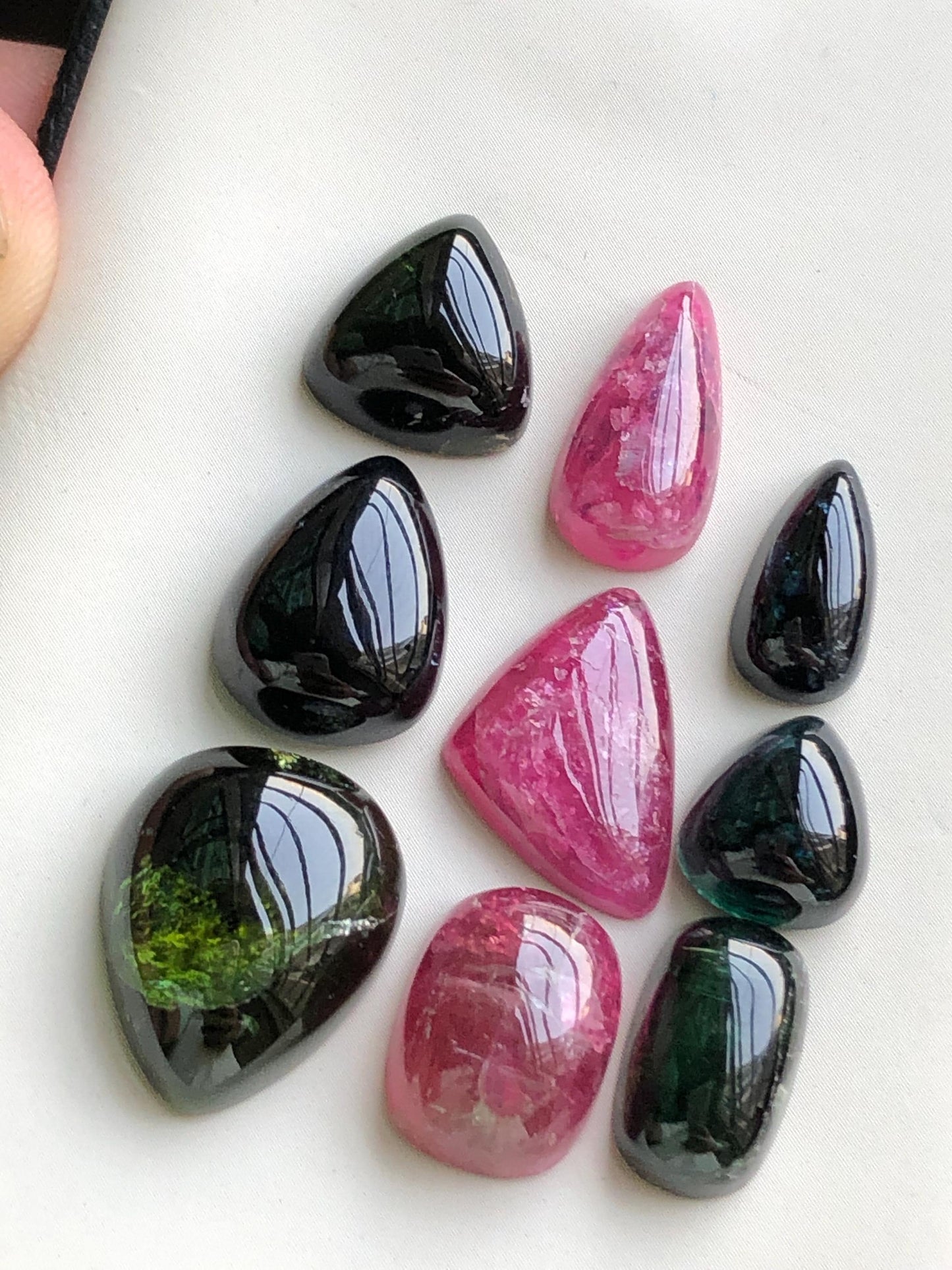 Natural tourmaline cabochons lot origin Afghanistan kunar mines 69.85 carats