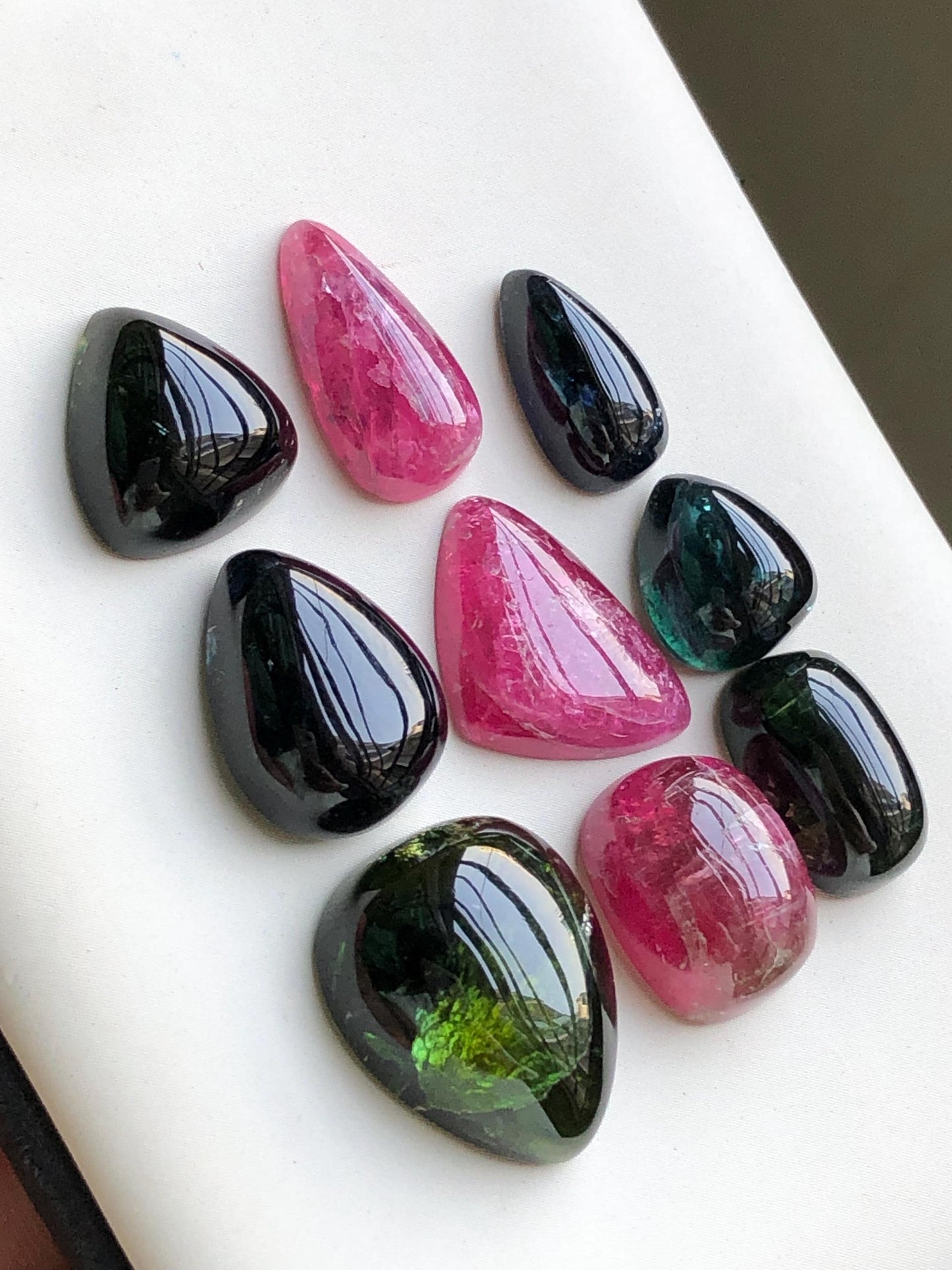 Natural tourmaline cabochons lot origin Afghanistan kunar mines 69.85 carats