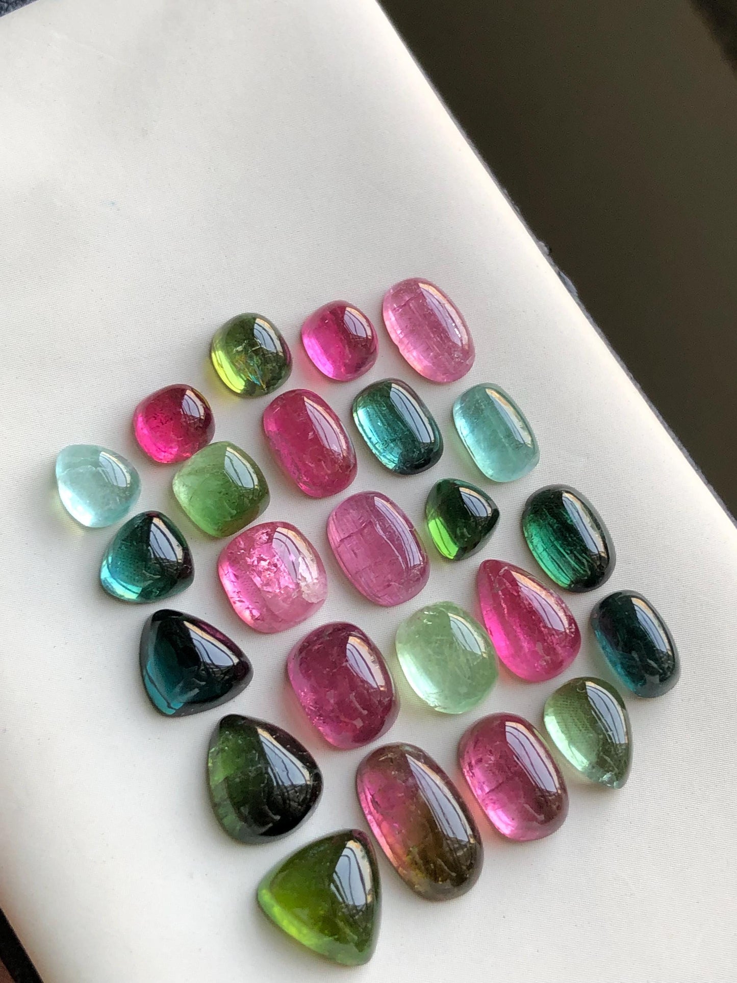 Multi colours tourmaline cabochons lot origin Afghanistan kunar mines 40.30 carats