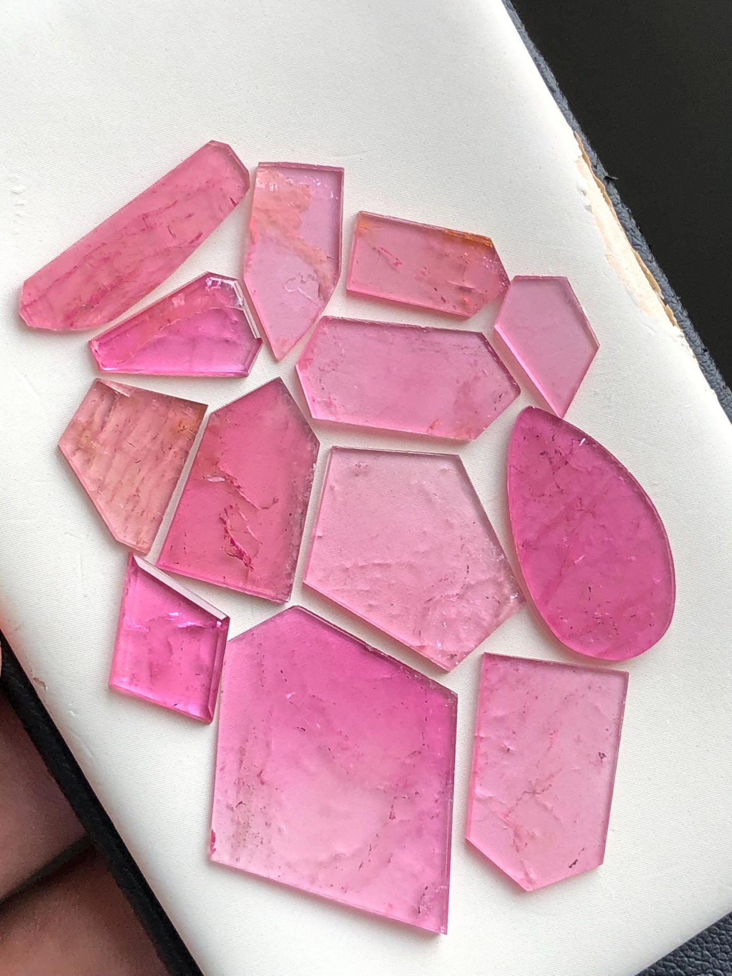 Natural tourmaline slices lot 36.80 carats