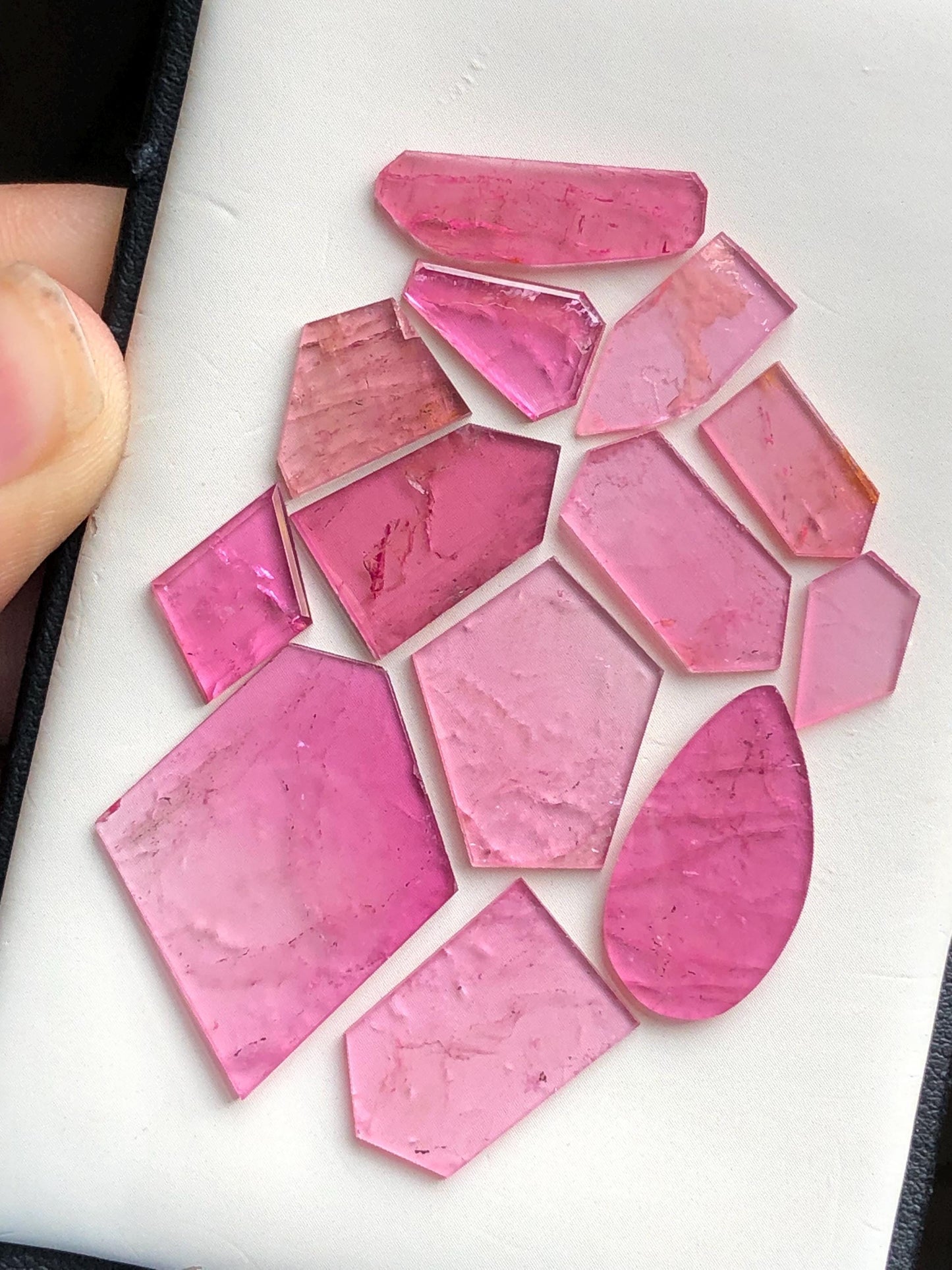 Natural tourmaline slices lot 36.80 carats