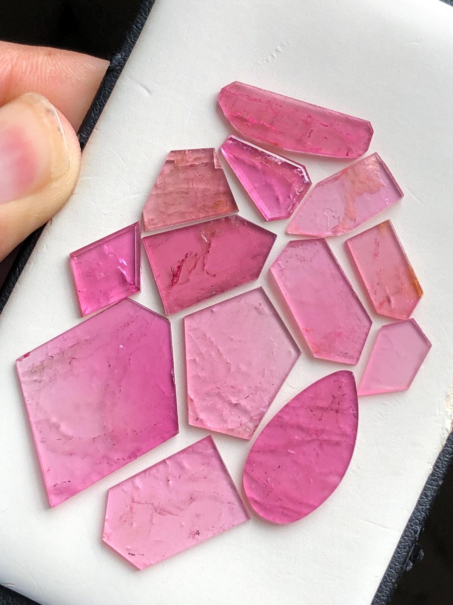 Natural tourmaline slices lot 36.80 carats