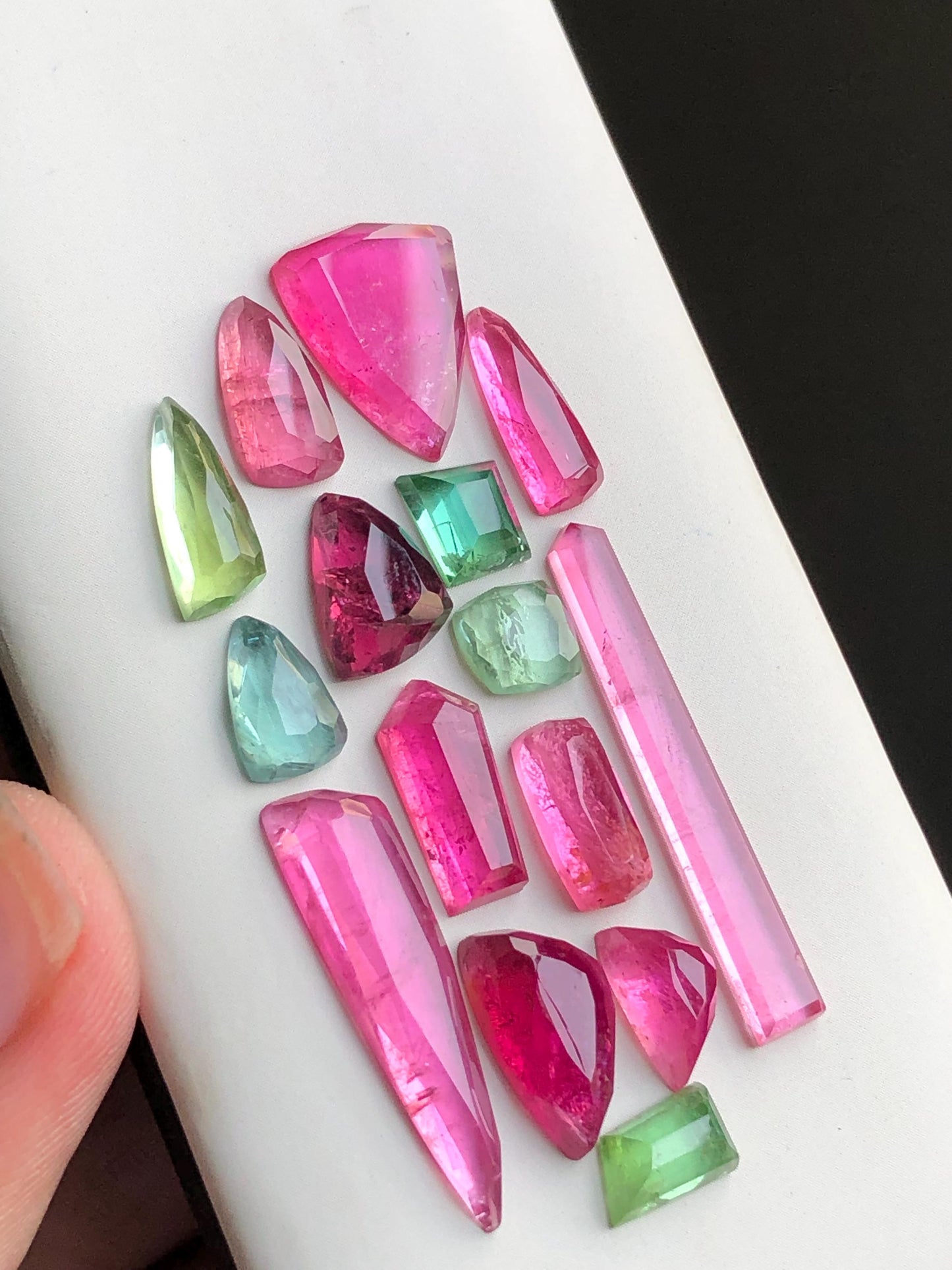 Multi colours tourmaline rose cuts origin Afghanistan kunar mines 33.70 carats