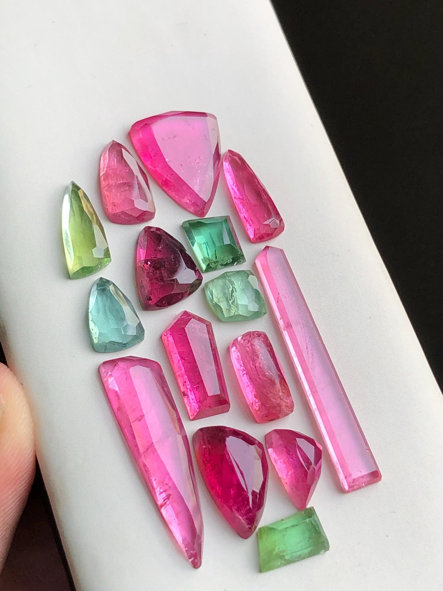 Multi colours tourmaline rose cuts origin Afghanistan kunar mines 33.70 carats