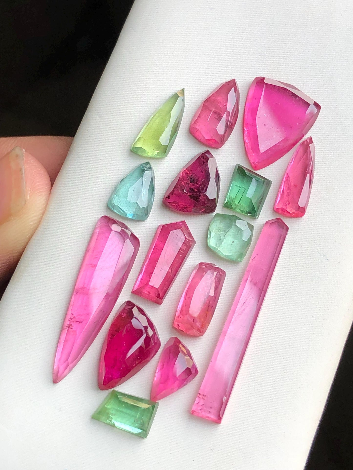 Multi colours tourmaline rose cuts origin Afghanistan kunar mines 33.70 carats