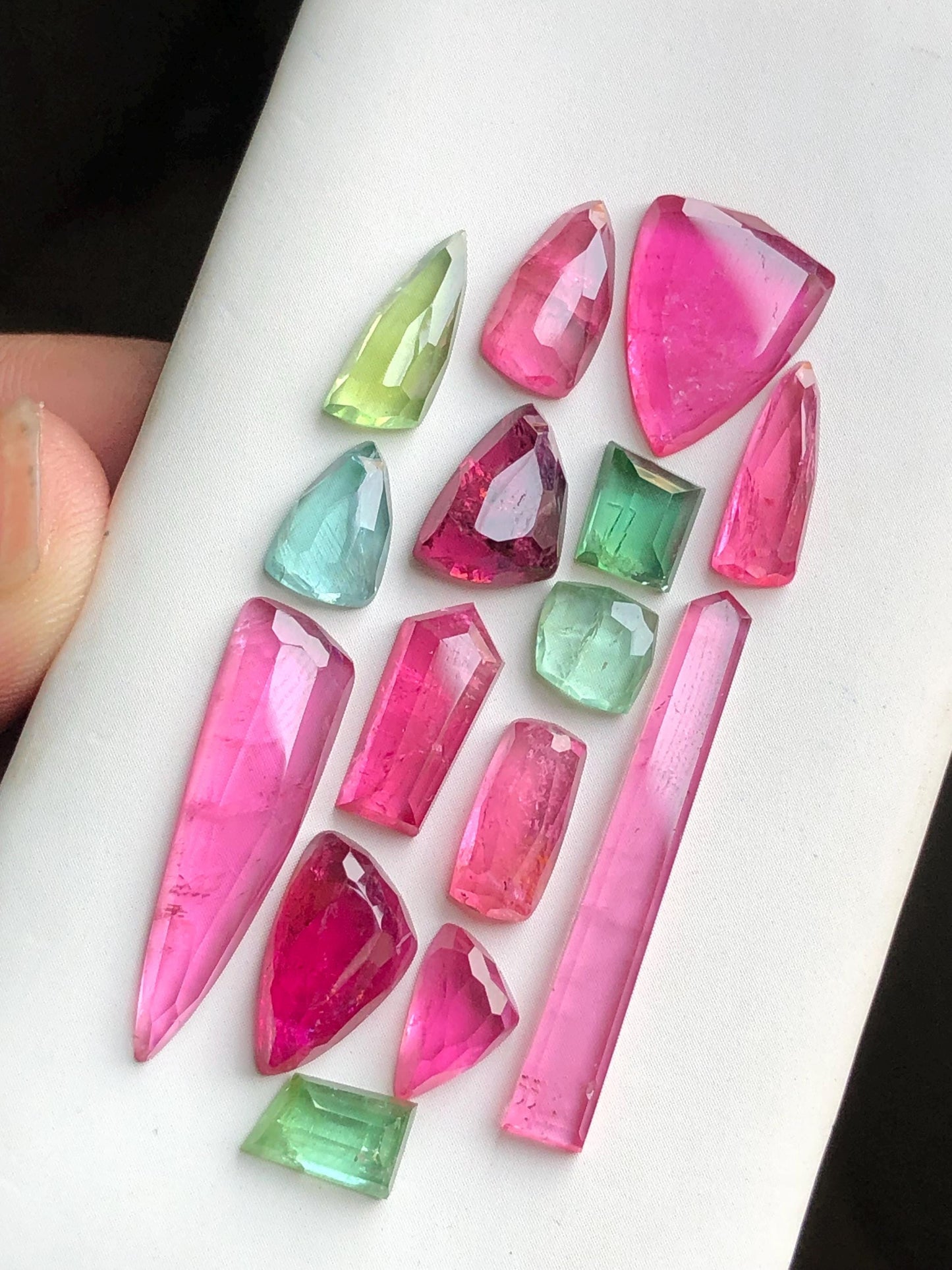 Multi colours tourmaline rose cuts origin Afghanistan kunar mines 33.70 carats