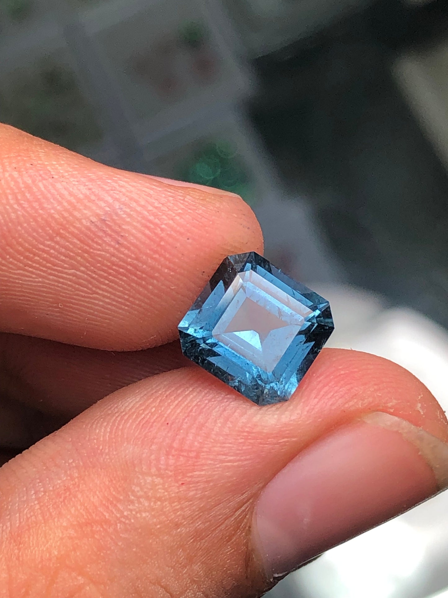 3.30 ct faceted blue tourmaline dimension:9*8*7mm