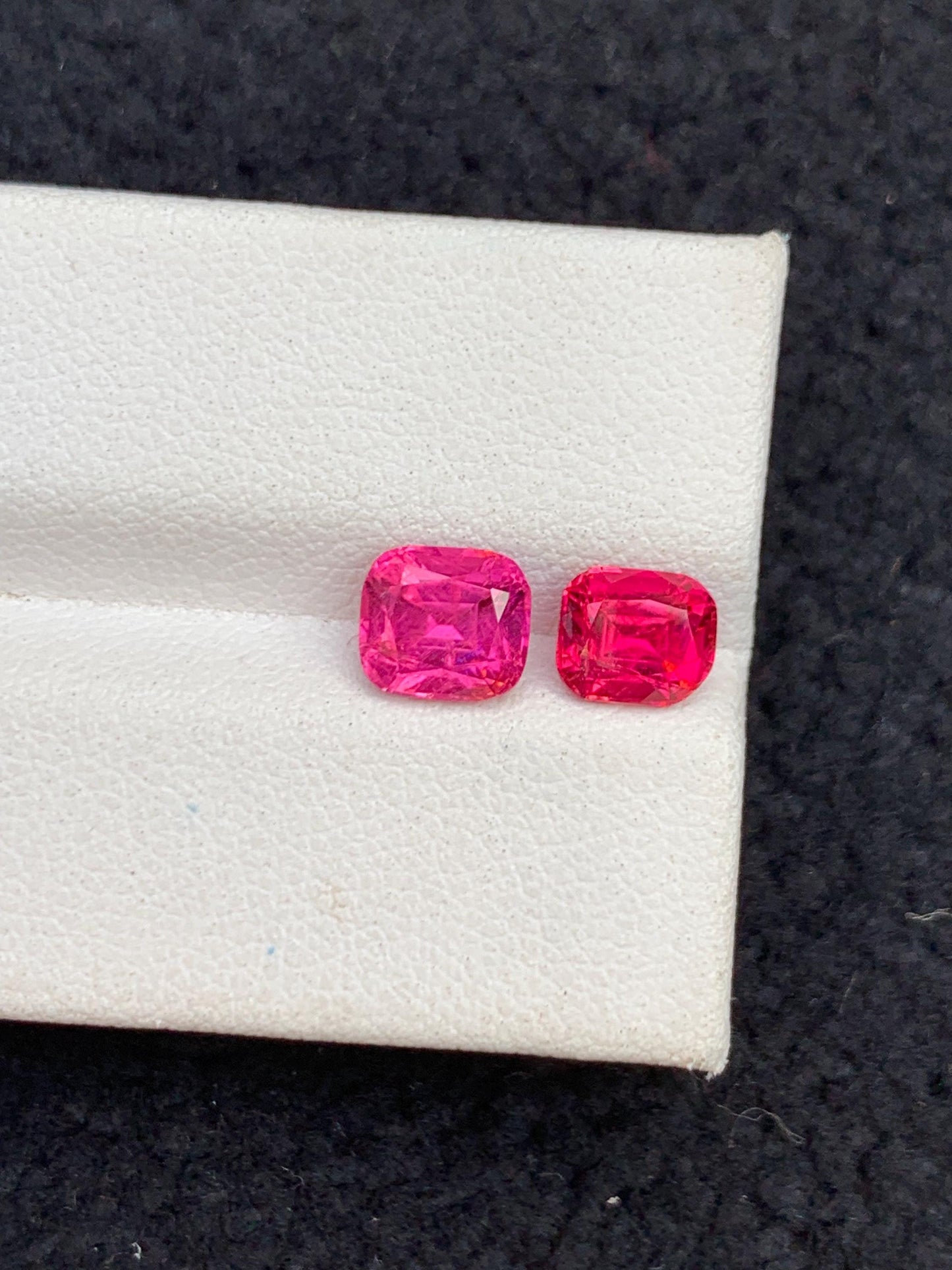 2.40 ct faceted top rubilight tourmalines size:7mm & 8mm