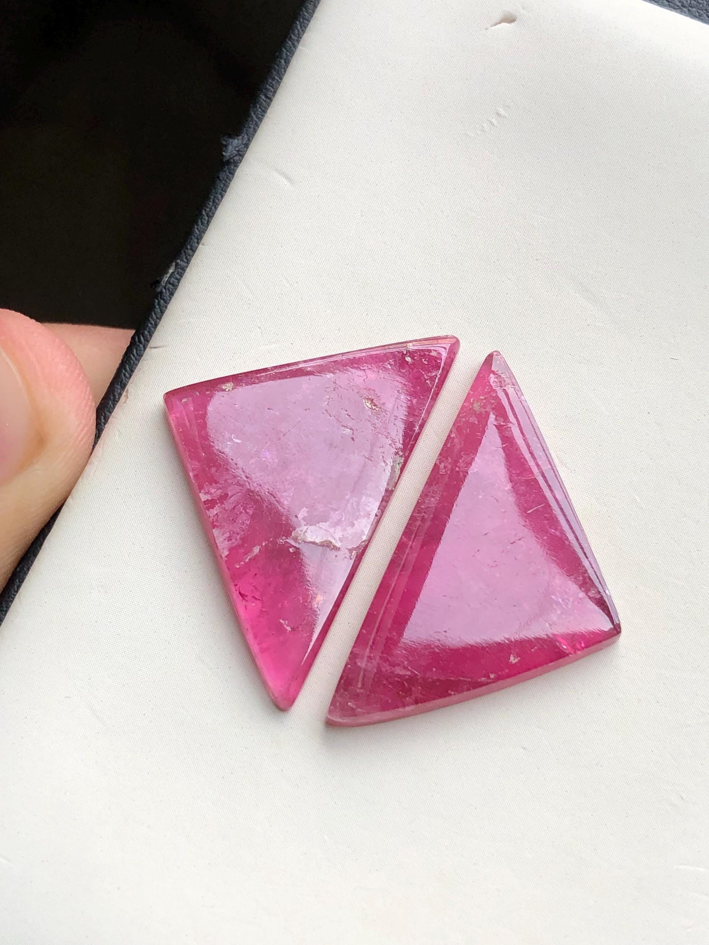 30.20 carats pink tourmaline pair cabochon