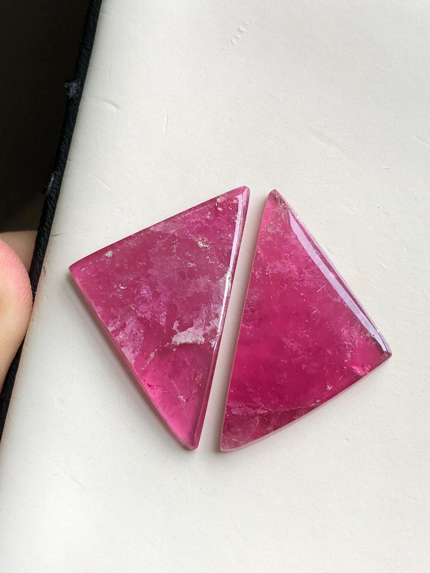 30.20 carats pink tourmaline pair cabochon