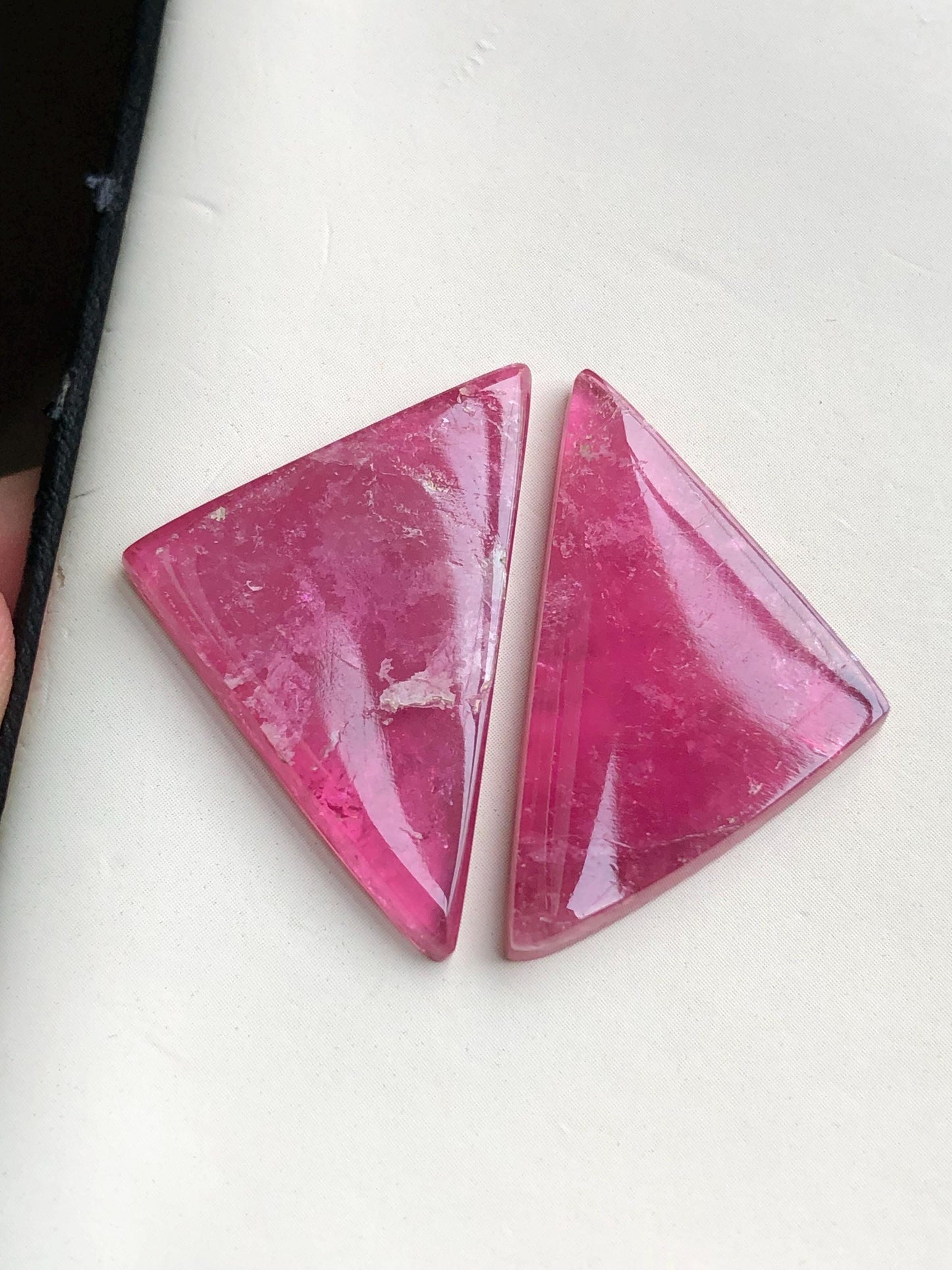 30.20 carats pink tourmaline pair cabochon