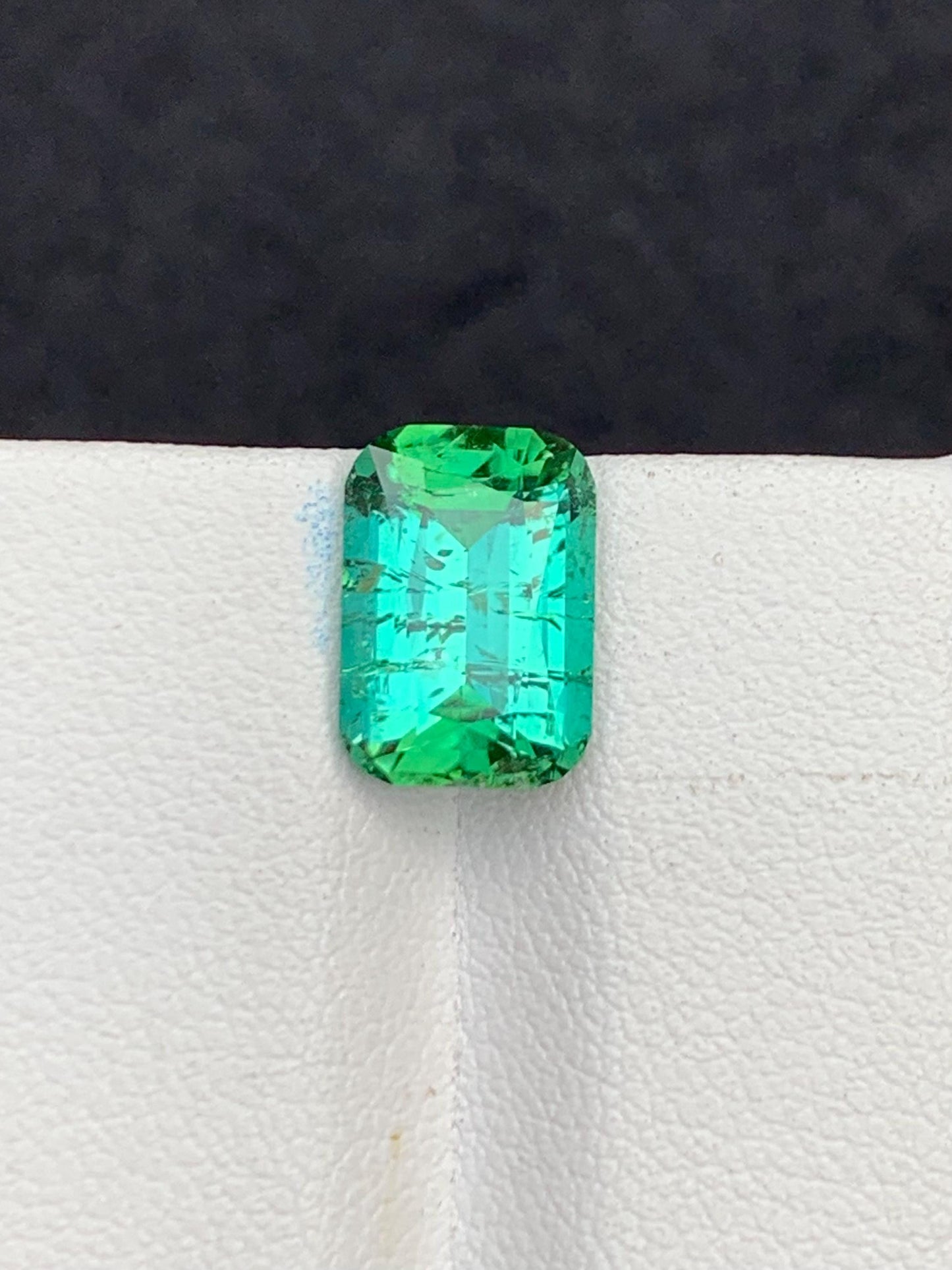 4 ct faceted bluish green tourmaline dimension:11*8*6mm